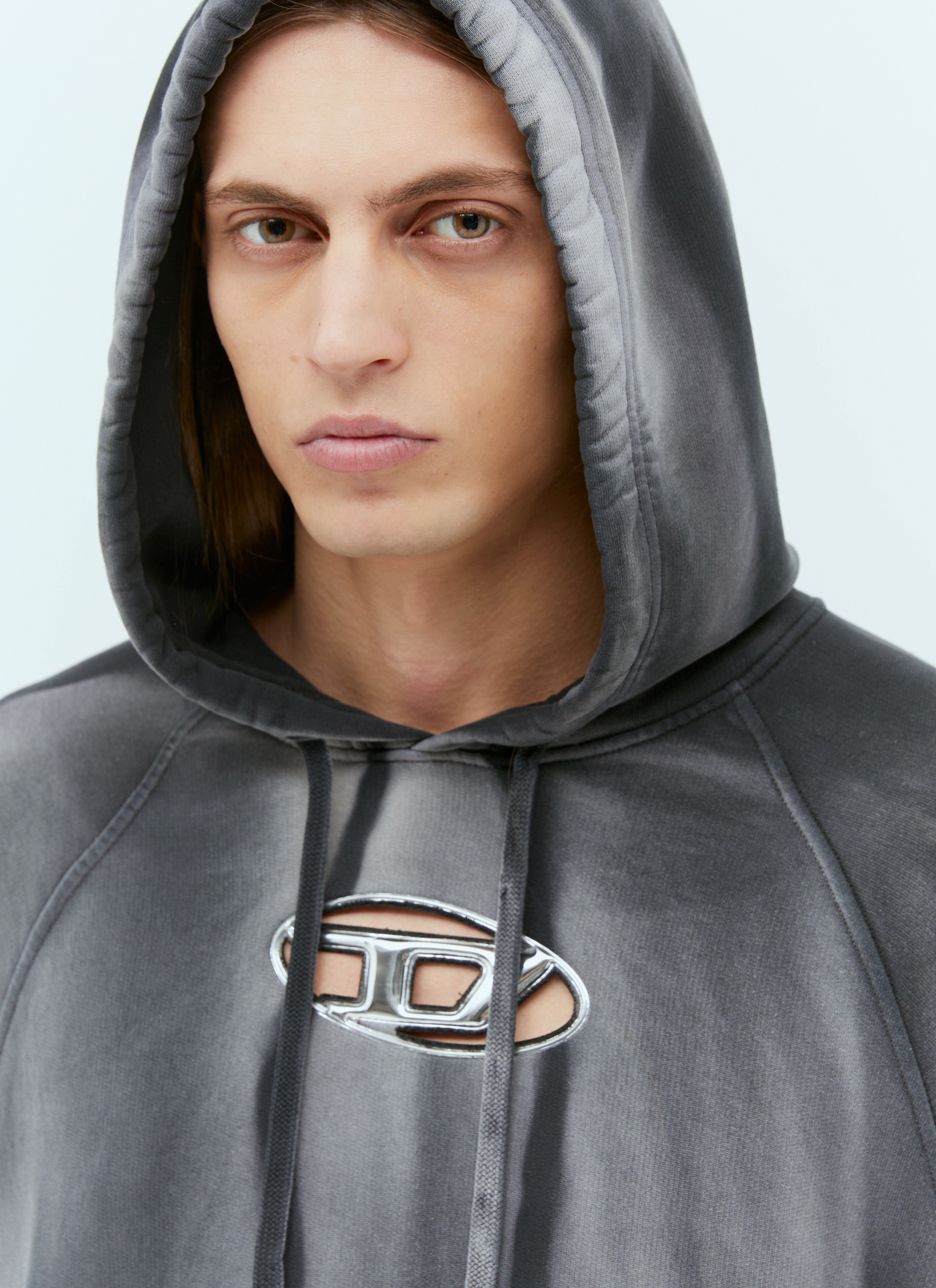 【DIESEL】S-Roxt-Hood S-ROXT-HOOD Hoodie in solarised jersey｜ブラック｜メンズ｜DIESEL