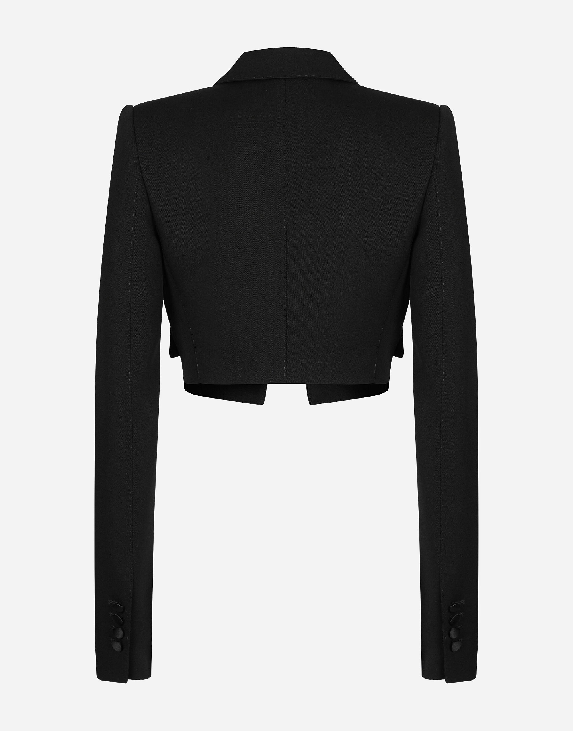 Wool gabardine Spencer tuxedo jacket - 2