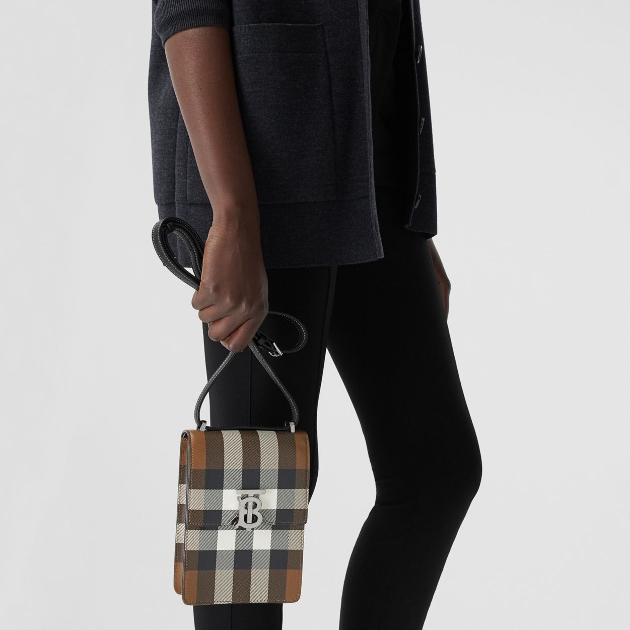 Check Print Leather Robin Bag - 10
