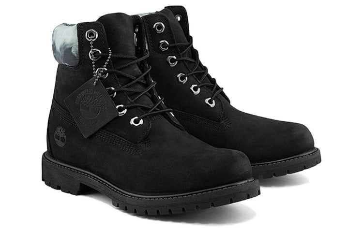 (WMNS) Timberland Premium 6-inch Waterproof Boot 'Black Nubuck' A2ESH - 3