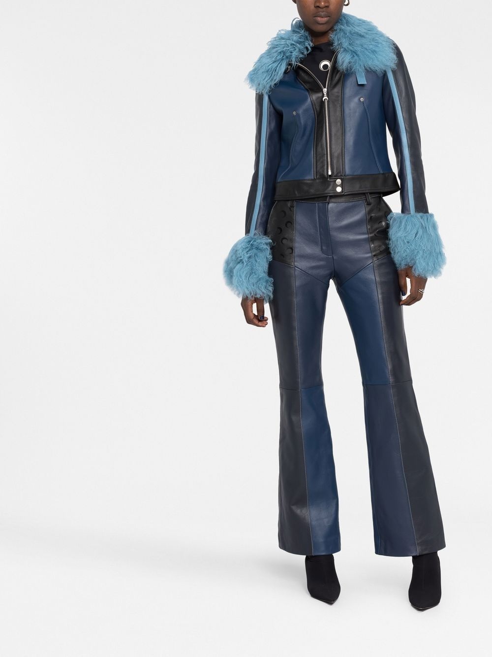 flared leather trousers - 2