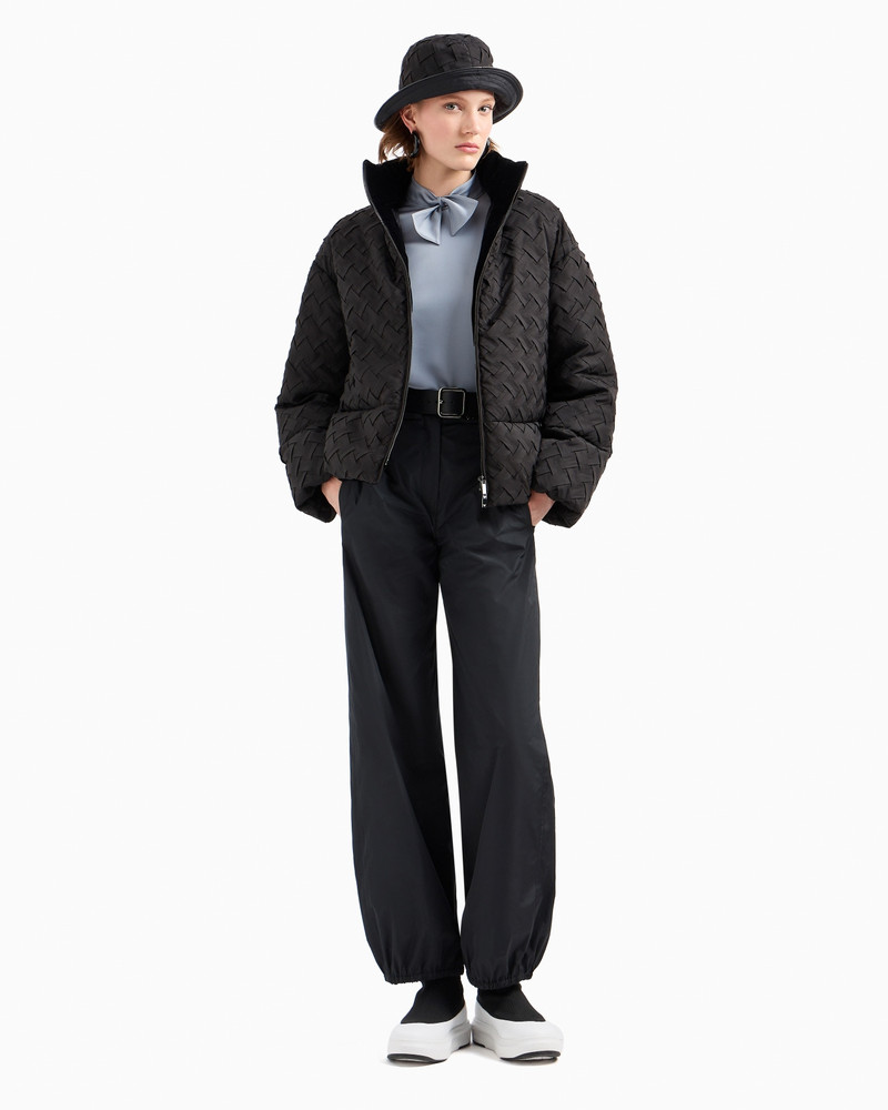 EMPORIO ARMANI Full-zip jacket in woven technical fabric outlook