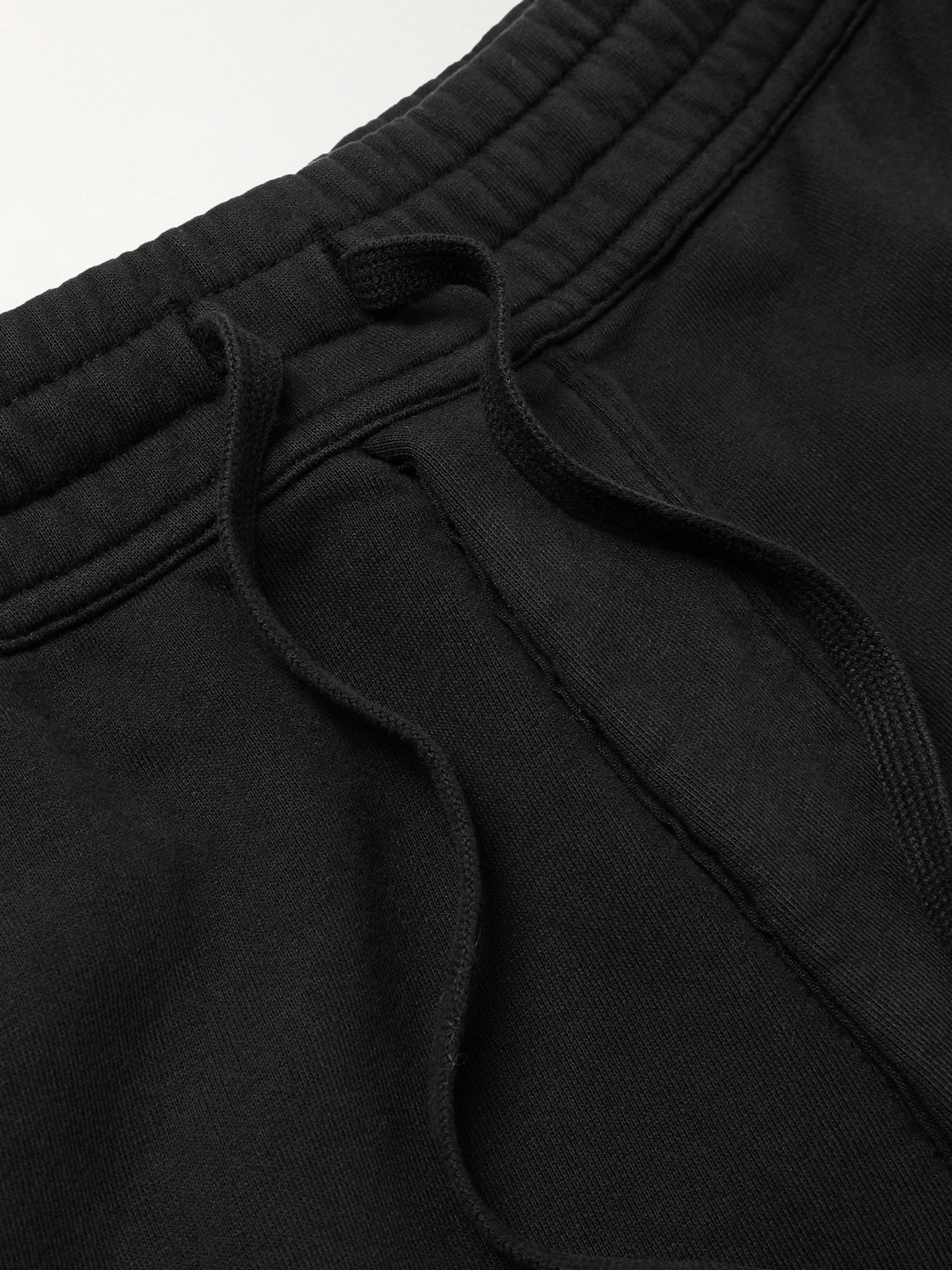 Tapered Cotton-Jersey Sweatpants Black - 6