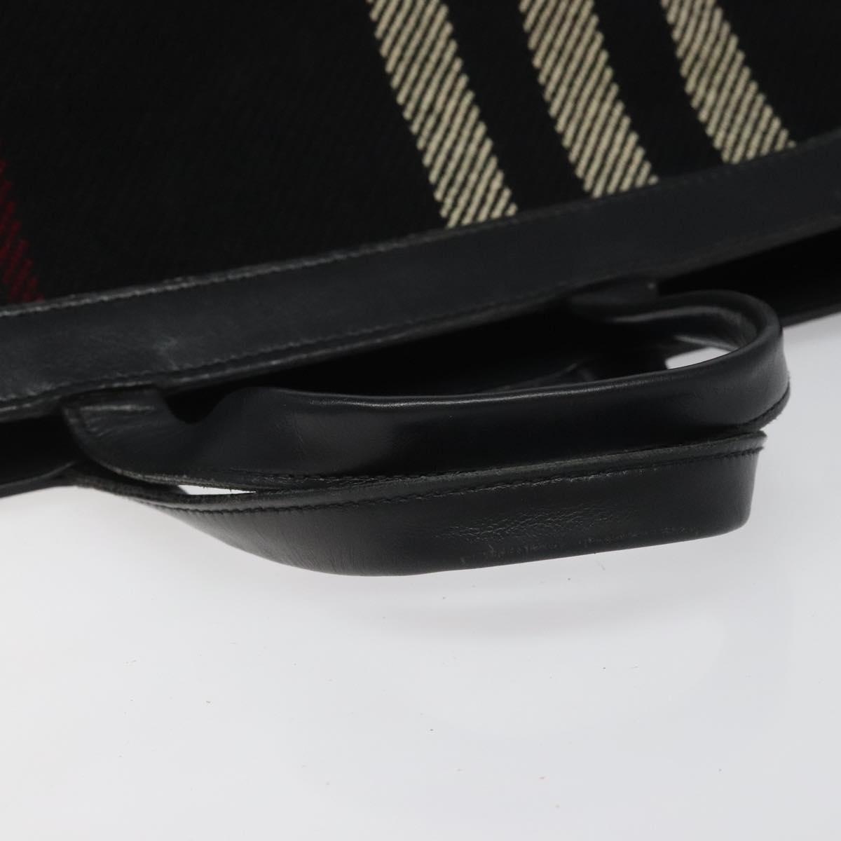 Burberry Nova Check Hand Bag Wool Black - 7