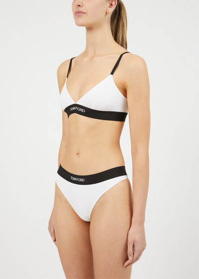 TOM FORD White Modal Signature Logo Thong outlook