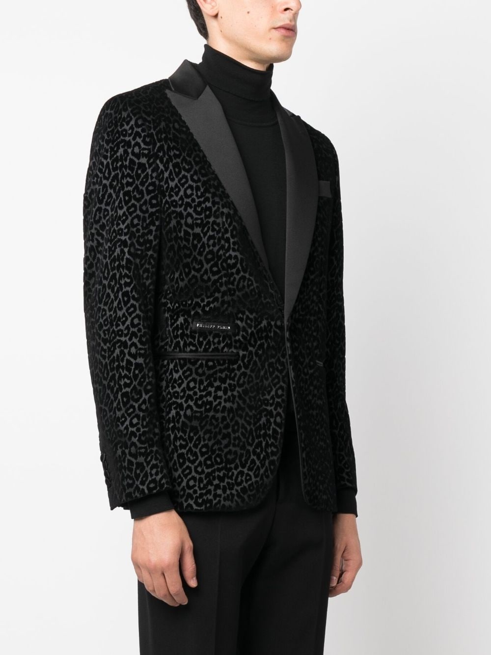 Lord Fit flocked velvet blazer - 3