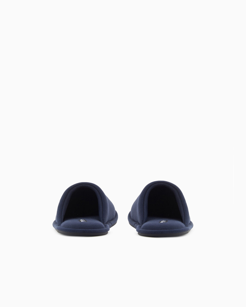 EMPORIO ARMANI TWILL SLIPPERS WITH EAGLE EMBROIDERY outlook