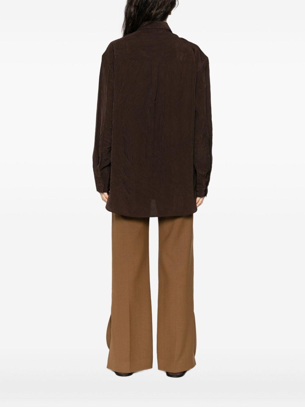 textured button-down shirt - 4