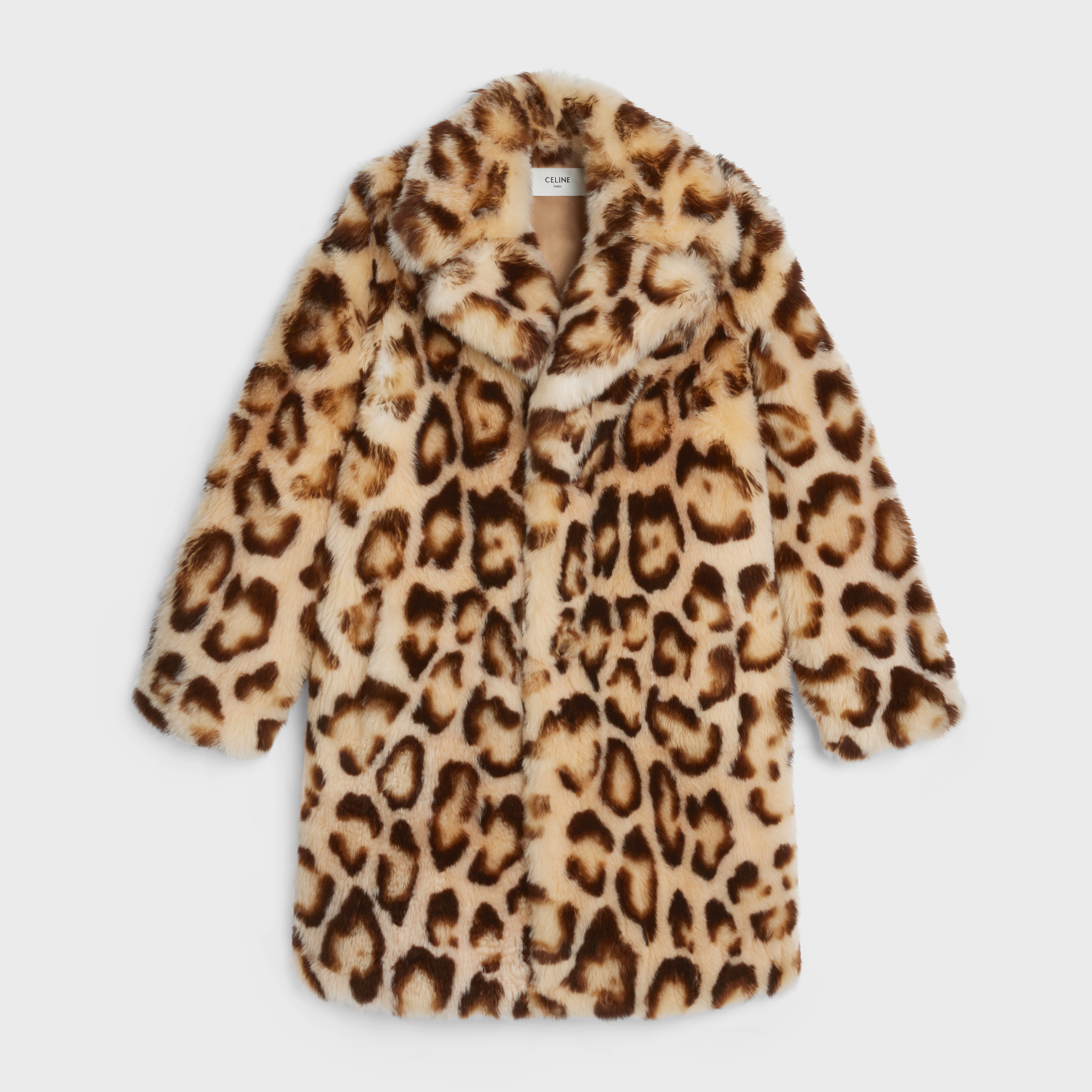 peacoat in leopard-print cashmere - 1