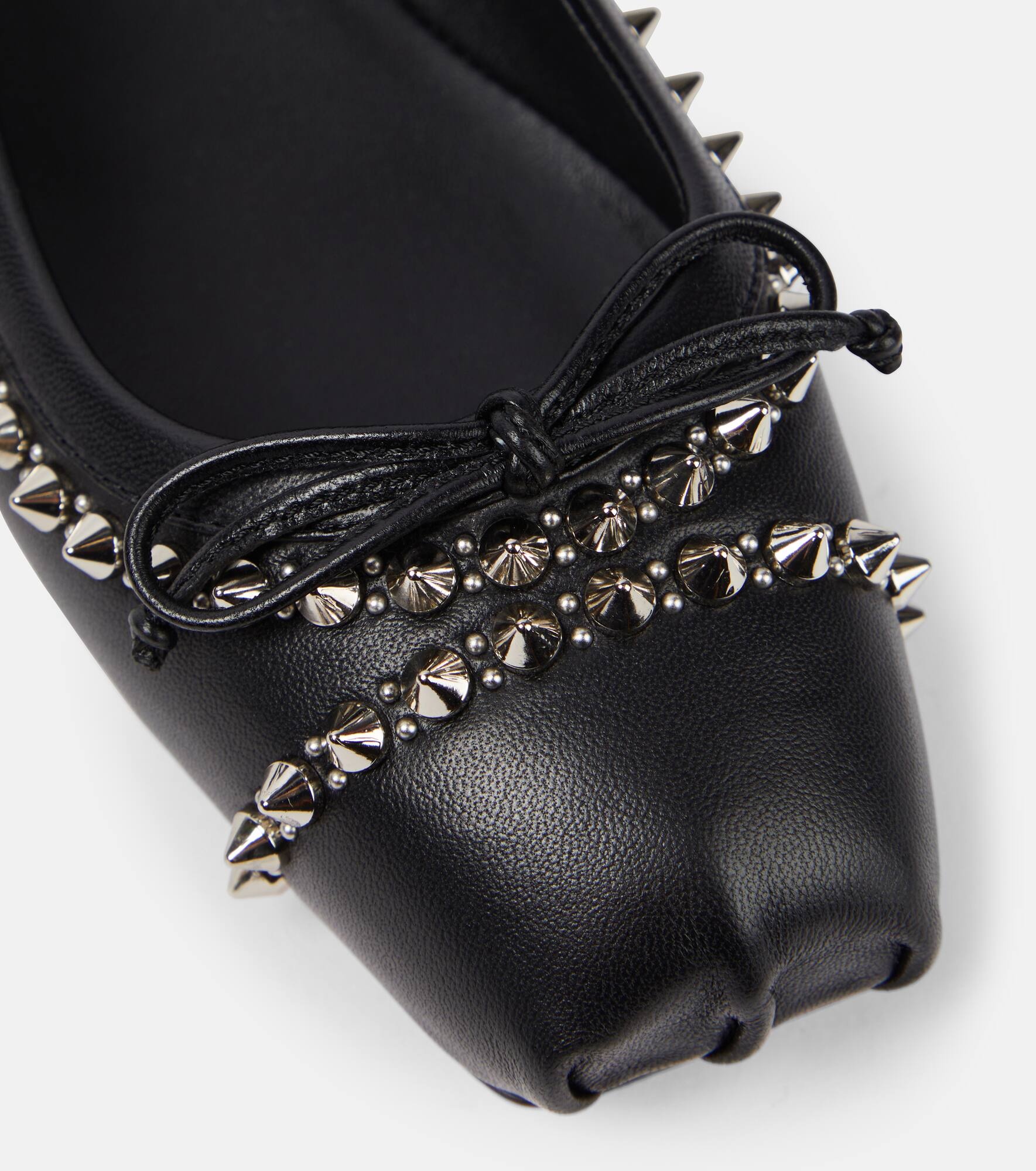 Mamadrague Spikes embellished leather ballet flats - 6