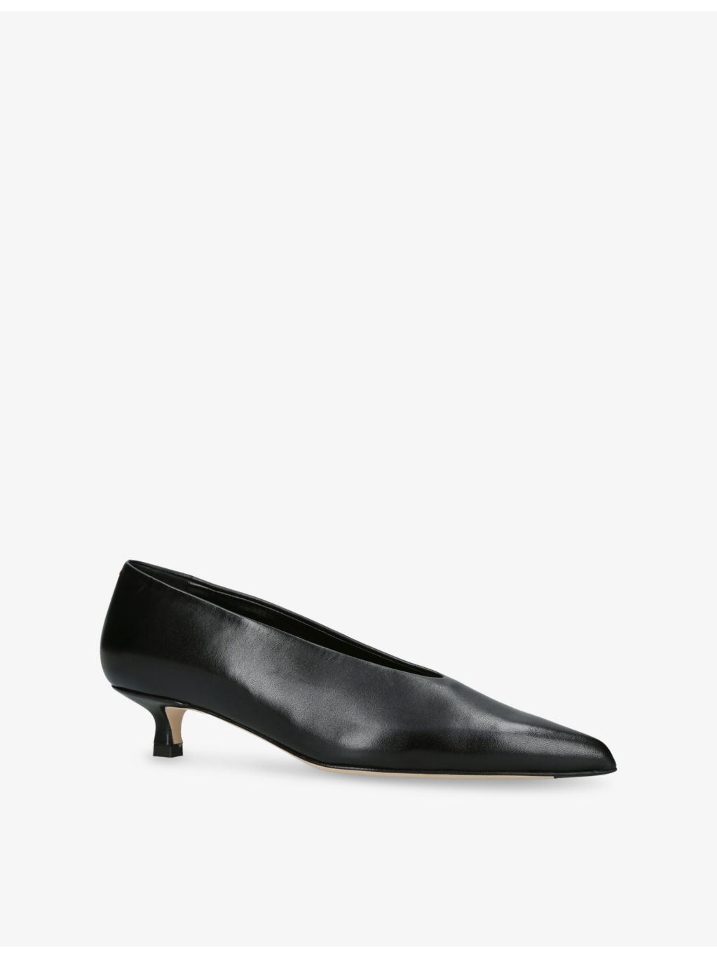 Clara Pointed-Toe Heeled Leather Pumps - 3