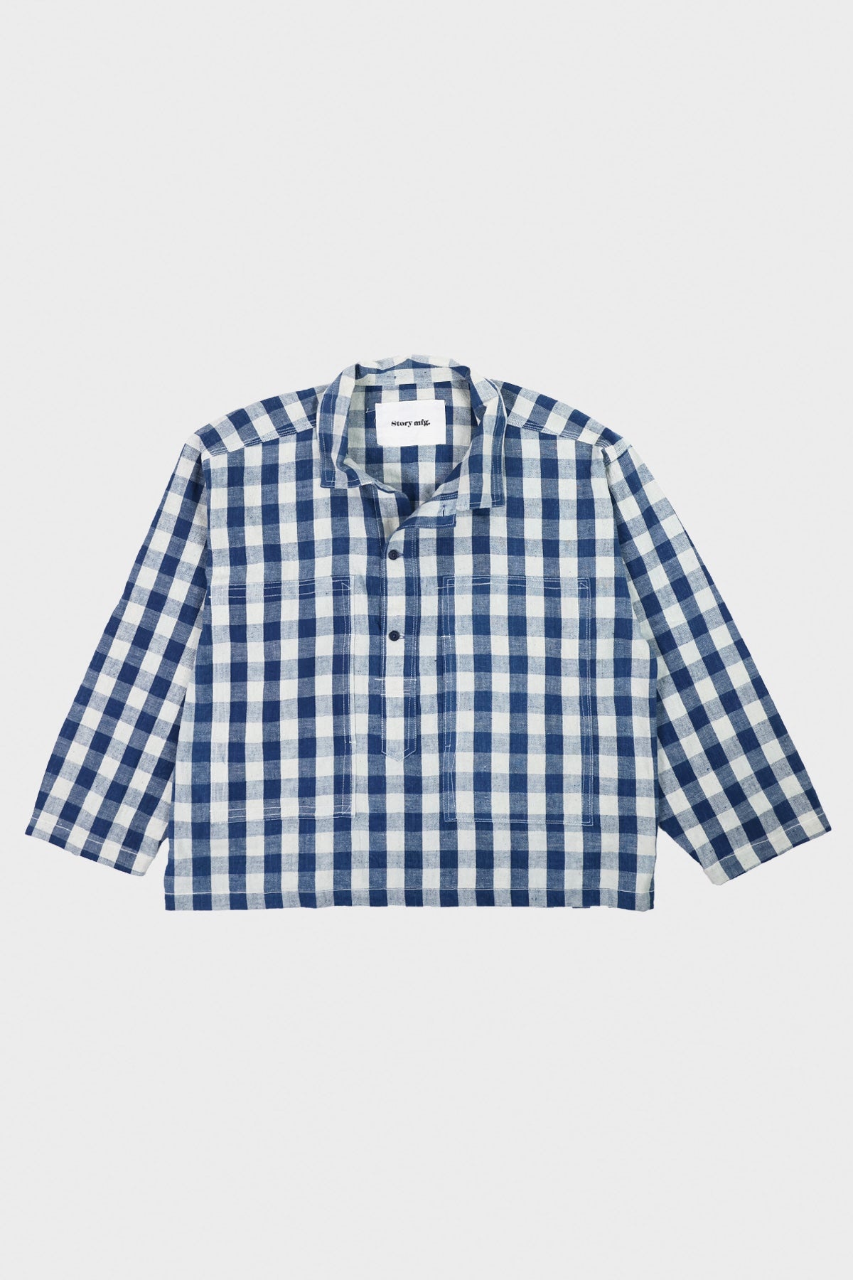 Work Shirt - Indigo Gingham Wonky-Wear - 1