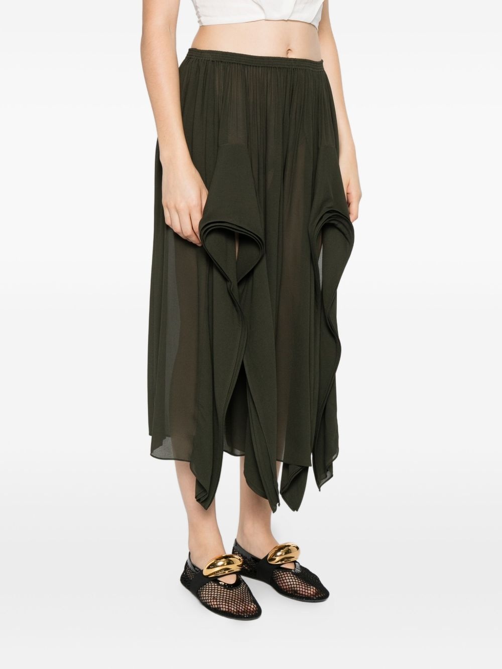 ruffled draped trousers - 3