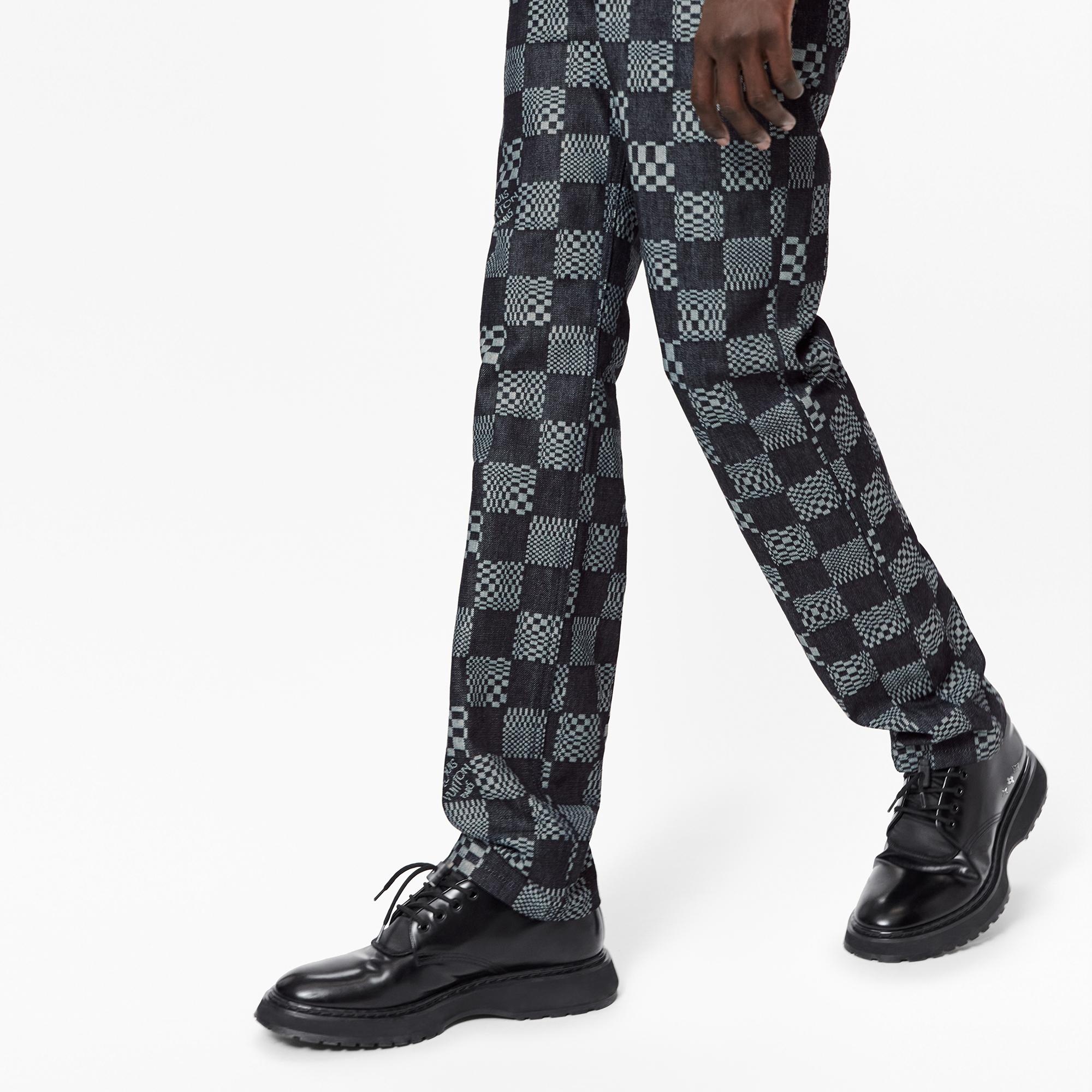 Distorted Damier Denim Pants - 3