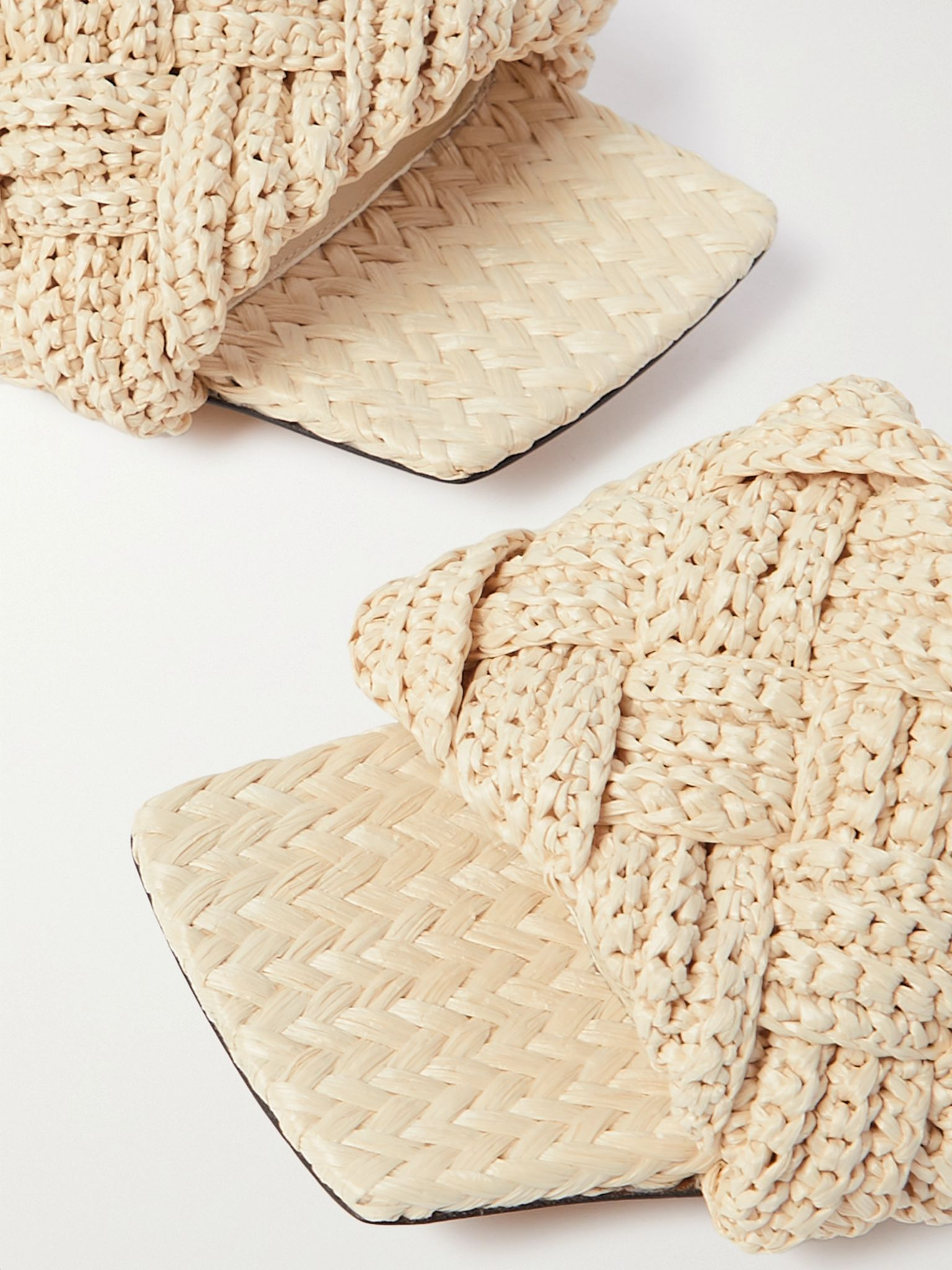 Lido leather slides Beige - 4