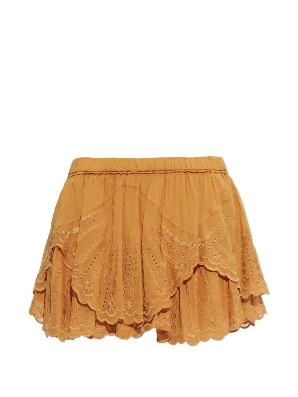 Shorts in cotton voile and sangallo lace - 1