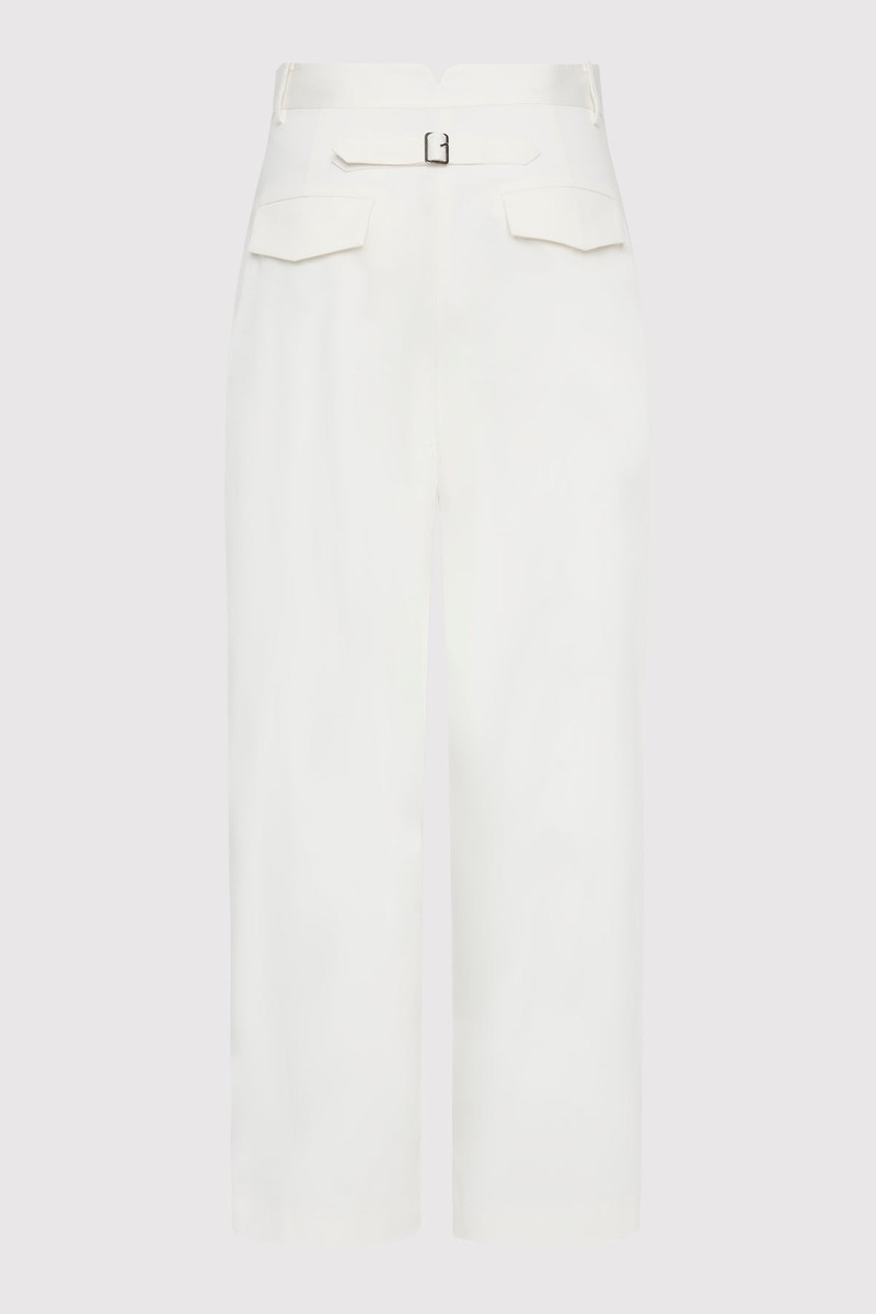 ST. AGNI Cotton Barrel Leg Pants - Milk outlook