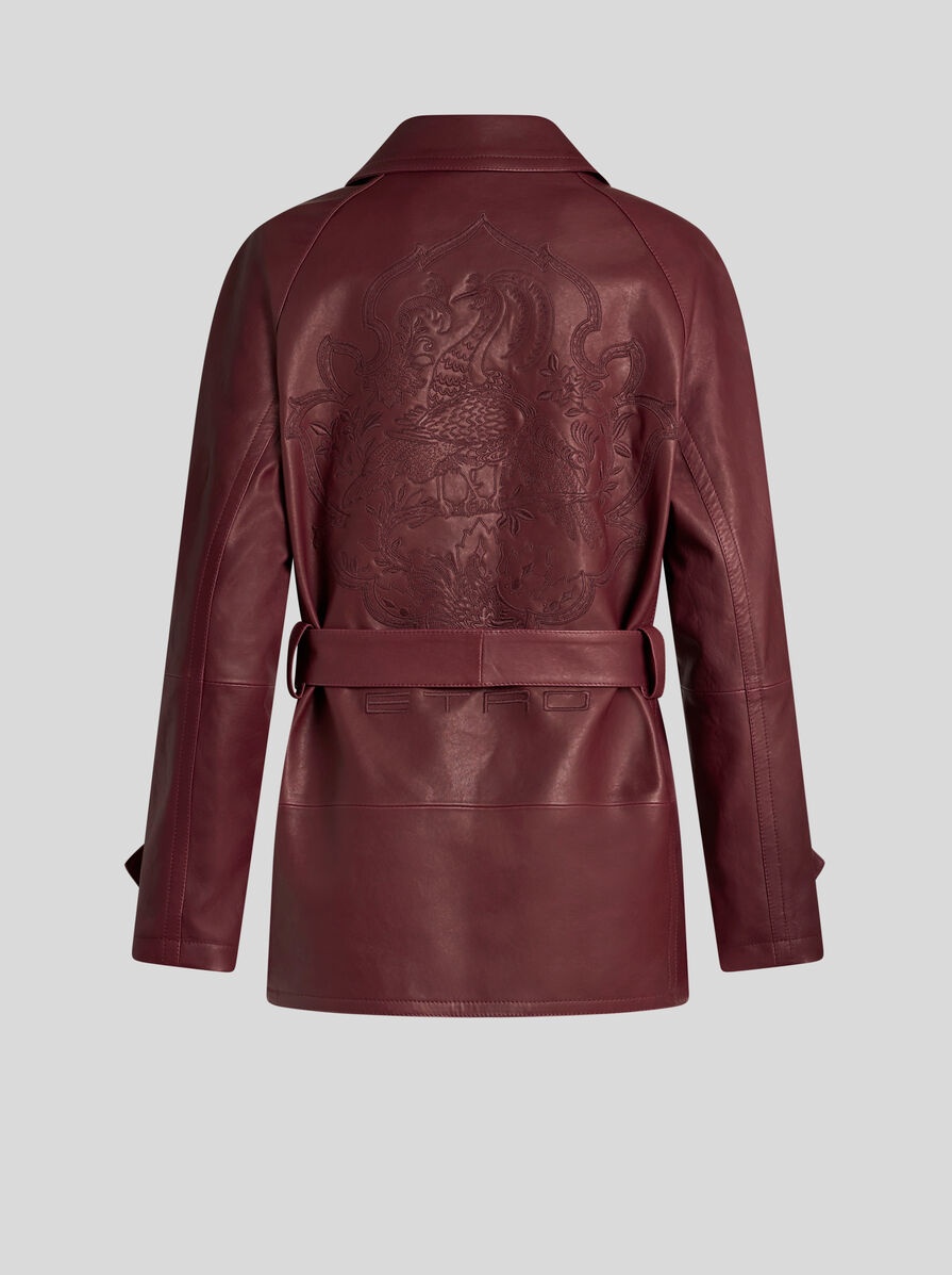 NAPPA LEATHER JACKET WITH BELT - 6