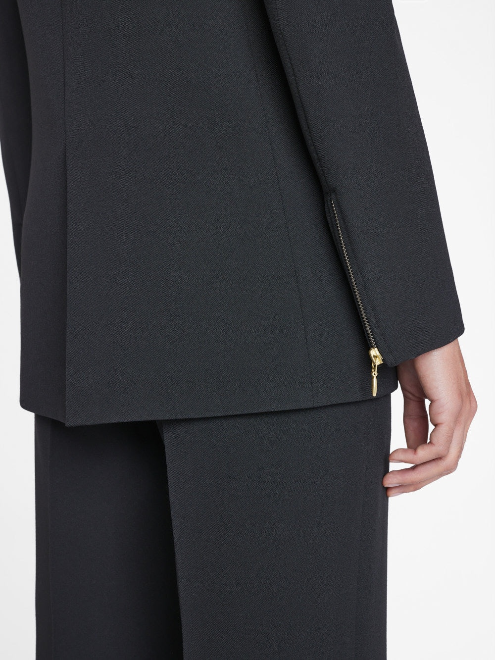 Clean Double Breasted Blazer in Noir - 6