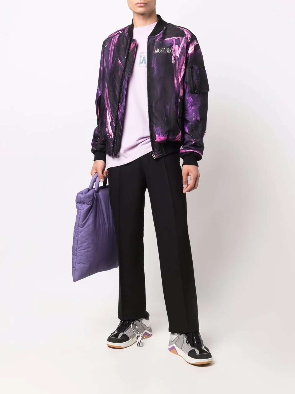 paint-print bomber jacket - 2