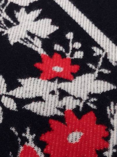 Erdem floral intarsia knitted blanket outlook
