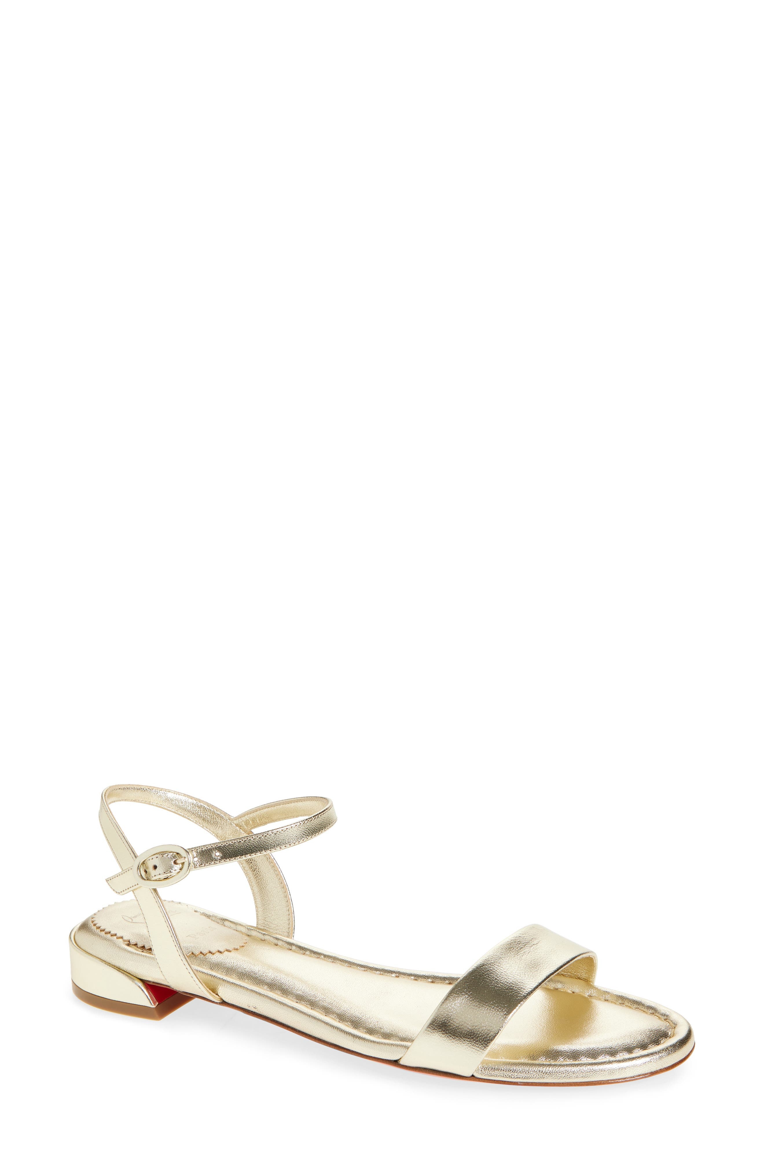 Christian Louboutin Sweet Jane Sandal in Platine/Lin Platine at Nordstrom - 1