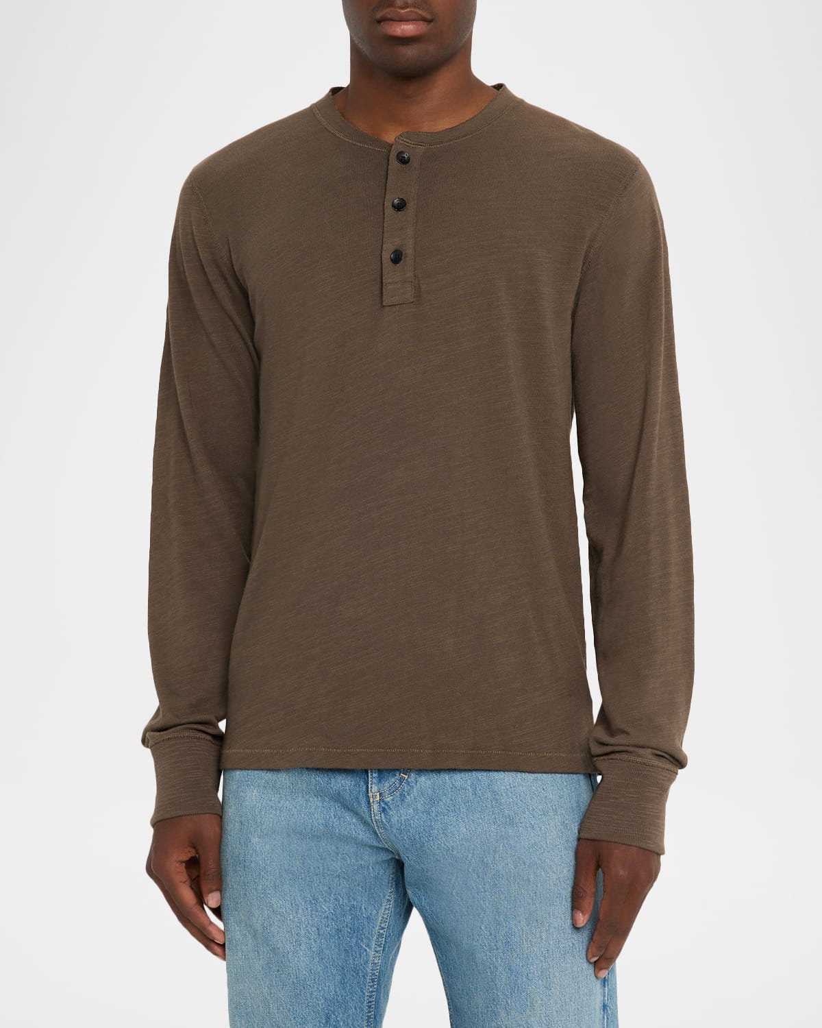 Men's Classic Flame Henley Long-Sleeve T-Shirt - 4