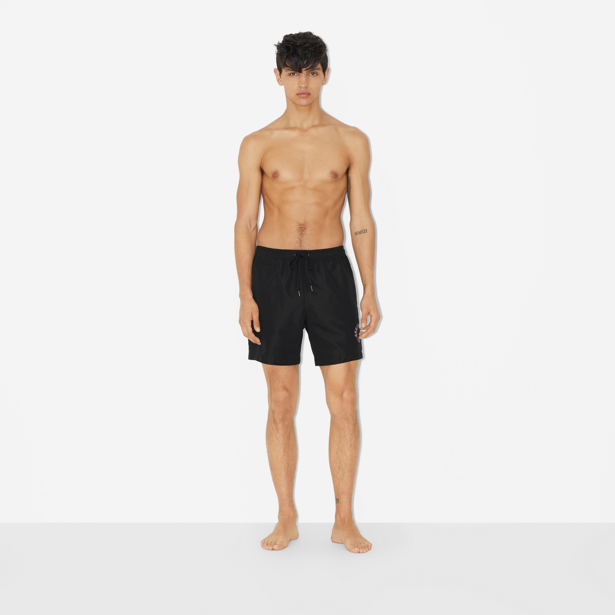 Oak Leaf Crest Drawcord Swim Shorts - 2