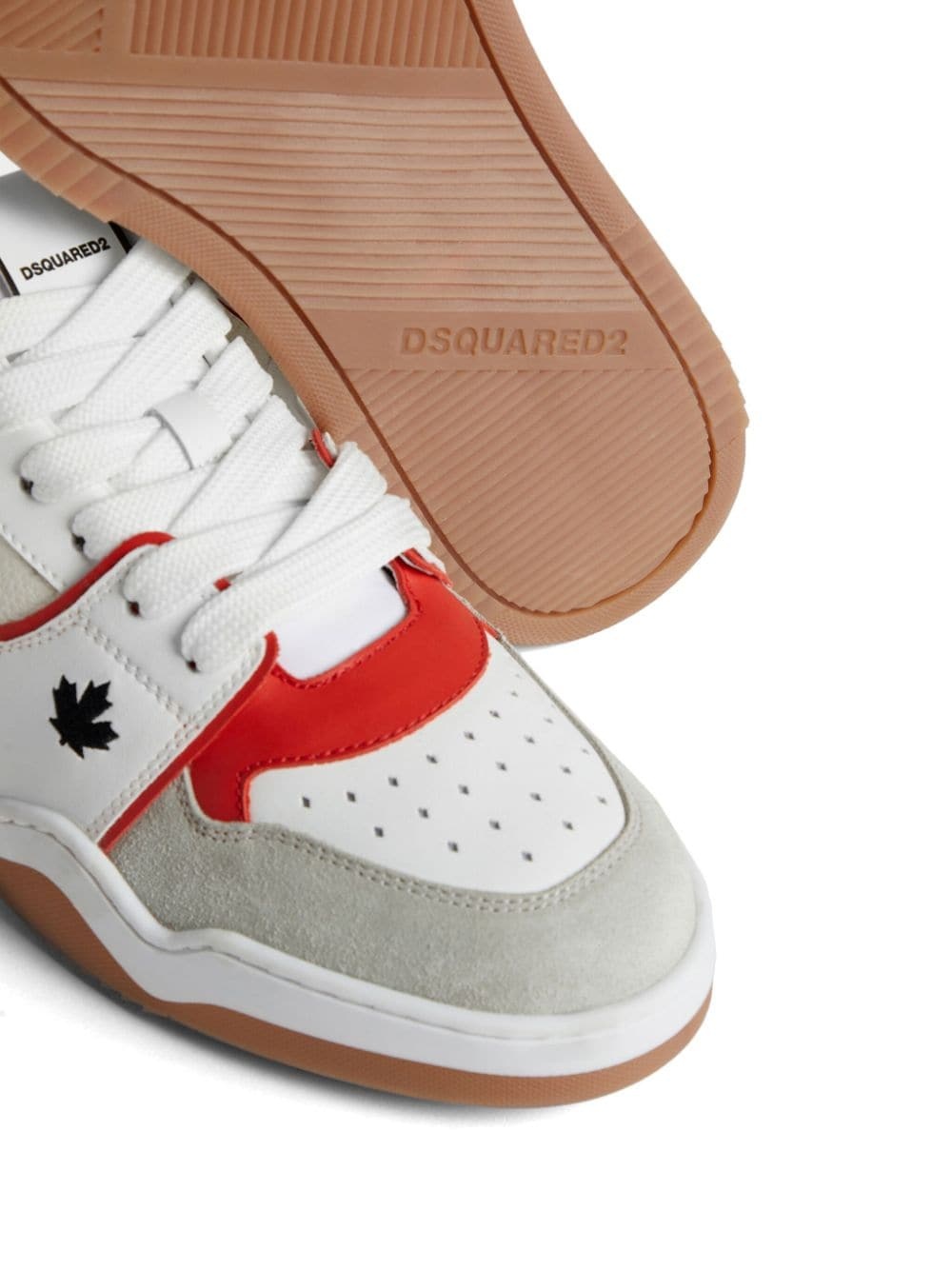 logo-embroidered panelled sneakers - 5