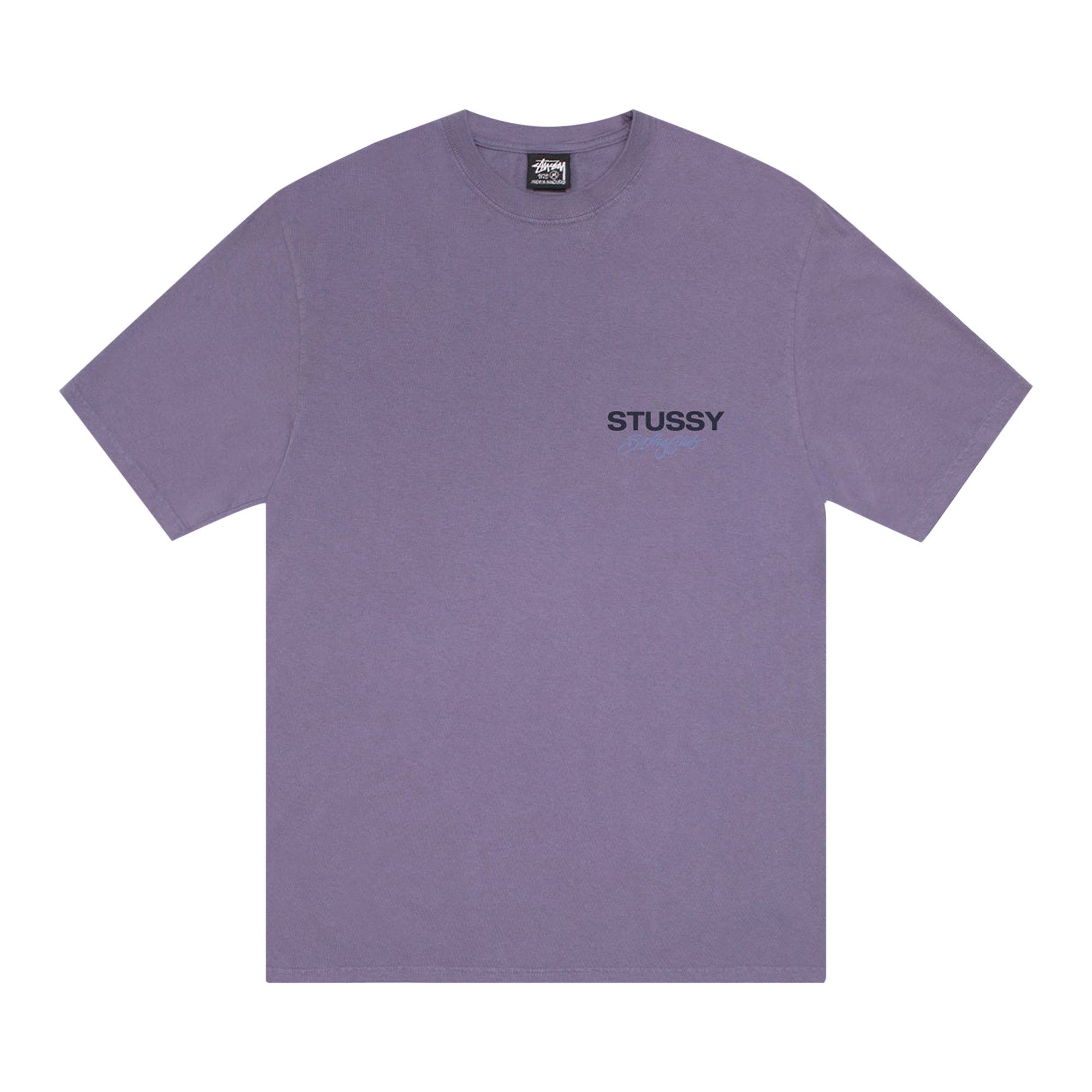 Stussy Surf Club Tee Pigment Dyed 'Grape' - 1