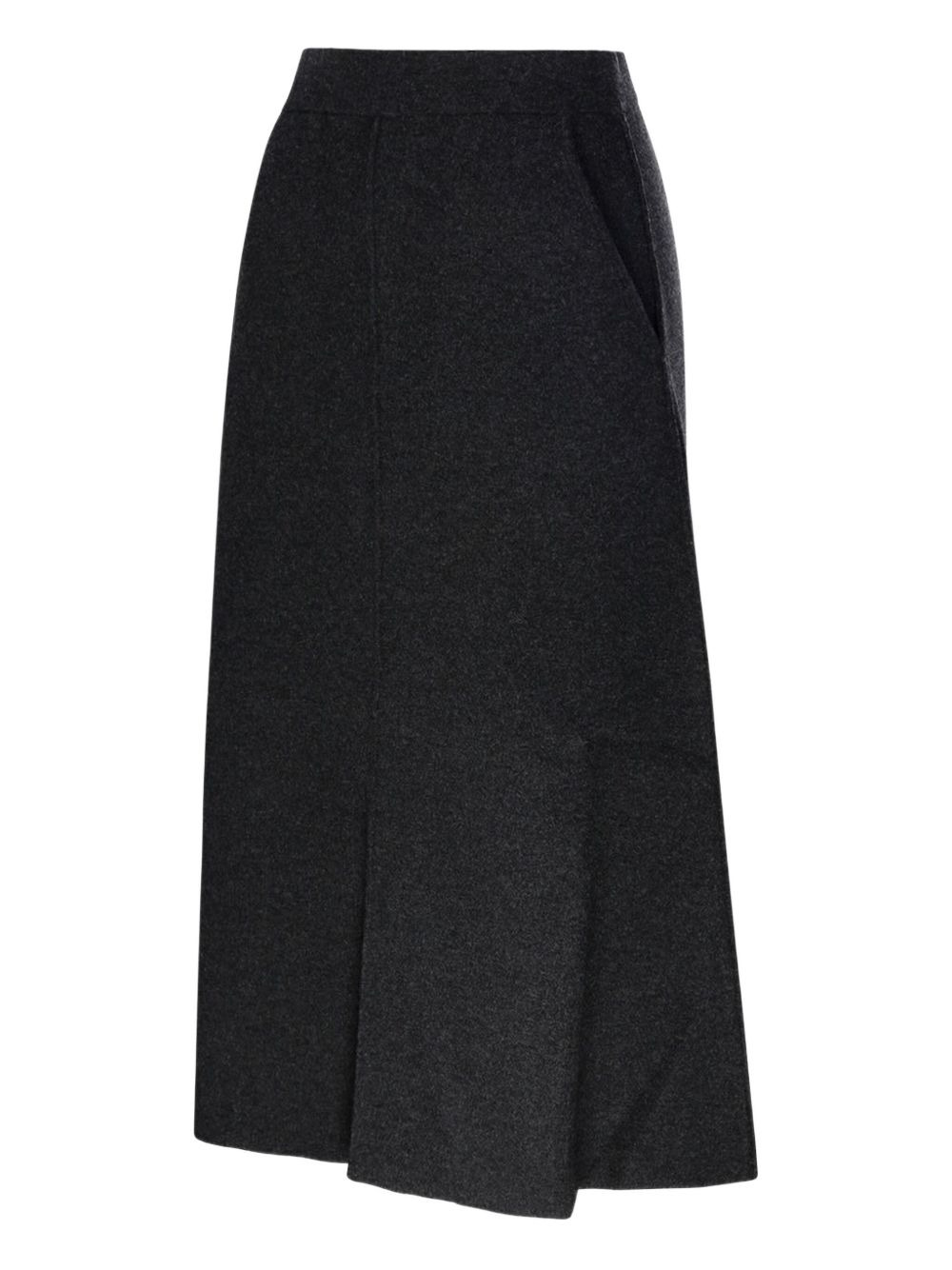 asymmetric-hem midi skirt - 2