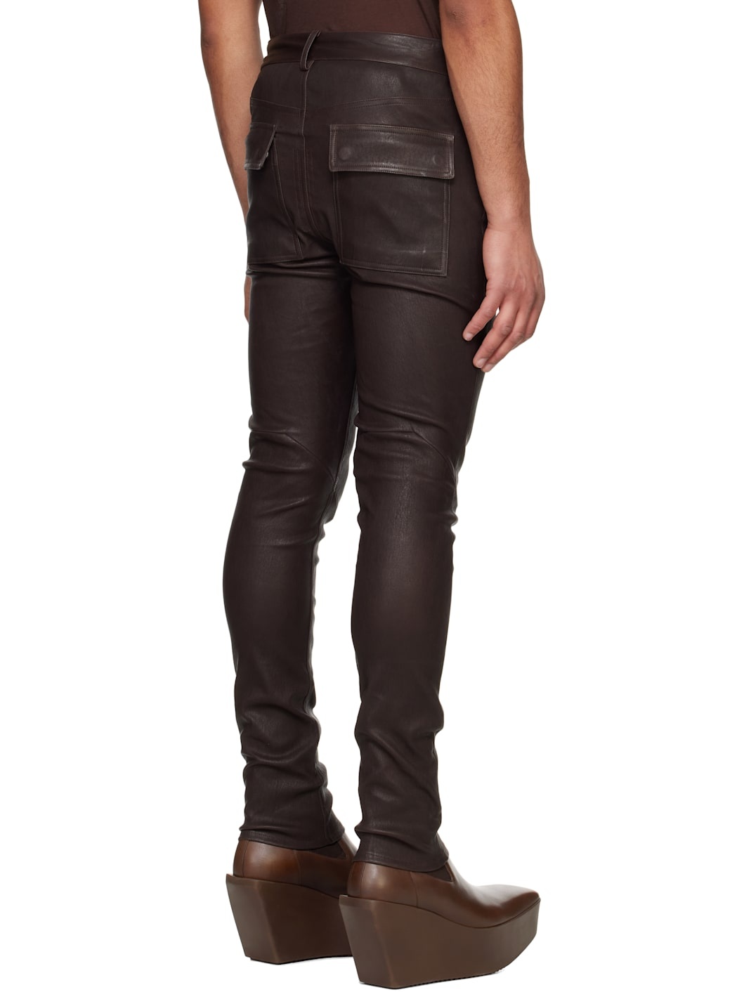 Brown Hollywood Tyrone Leather Pants - 3