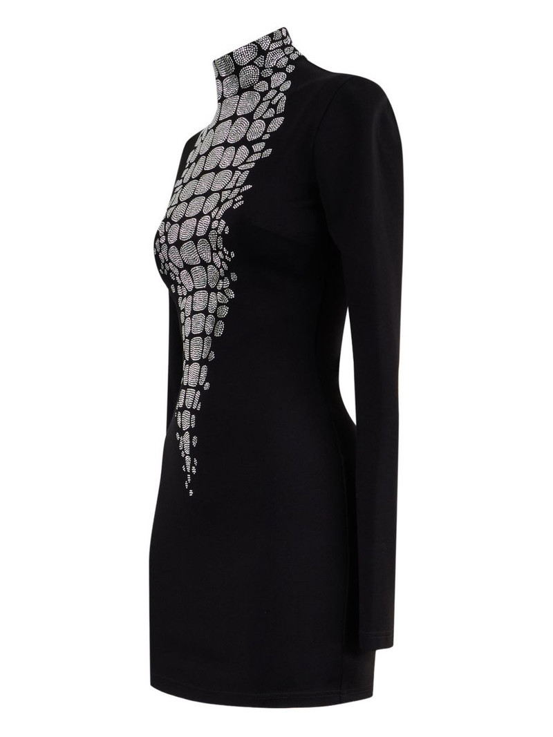 croc-effect mini dress 3