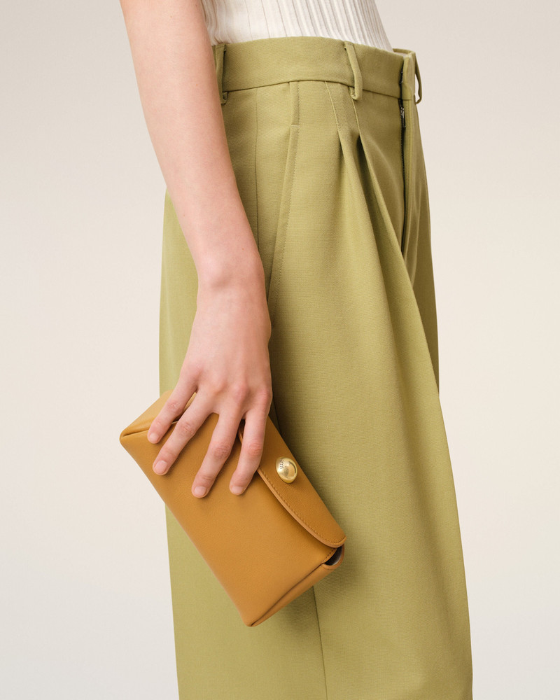 AMI Paris YELLOW COW LEATHER MINI CARROUSEL BAG outlook