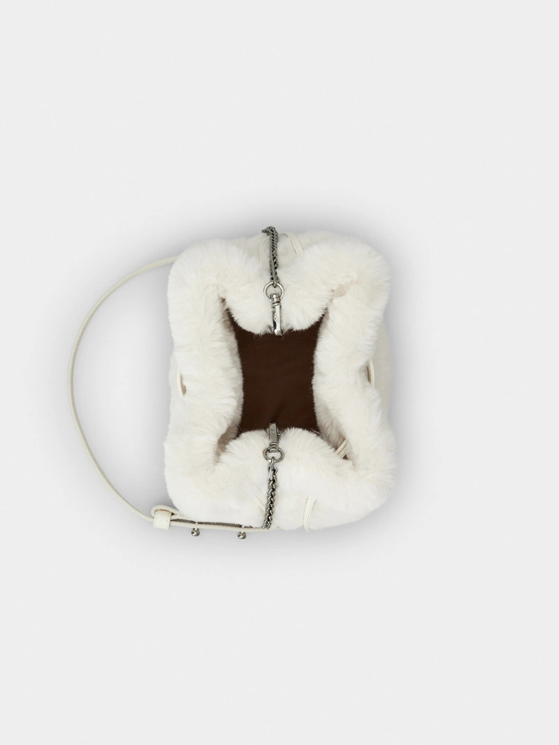 Très Vivier Bucket Bag in faux fur 7