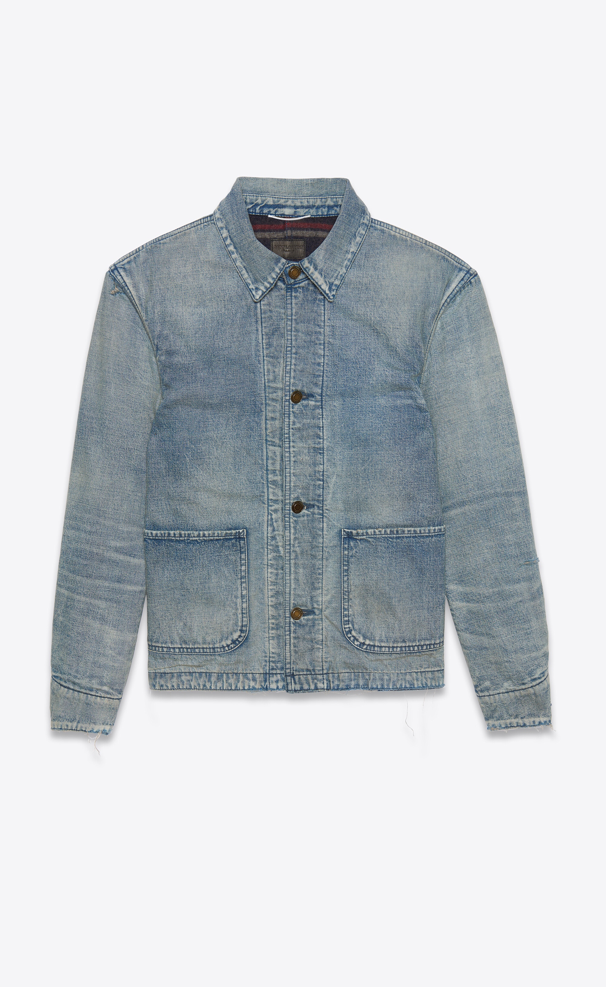 50s jacket in sun dirty blue denim - 1