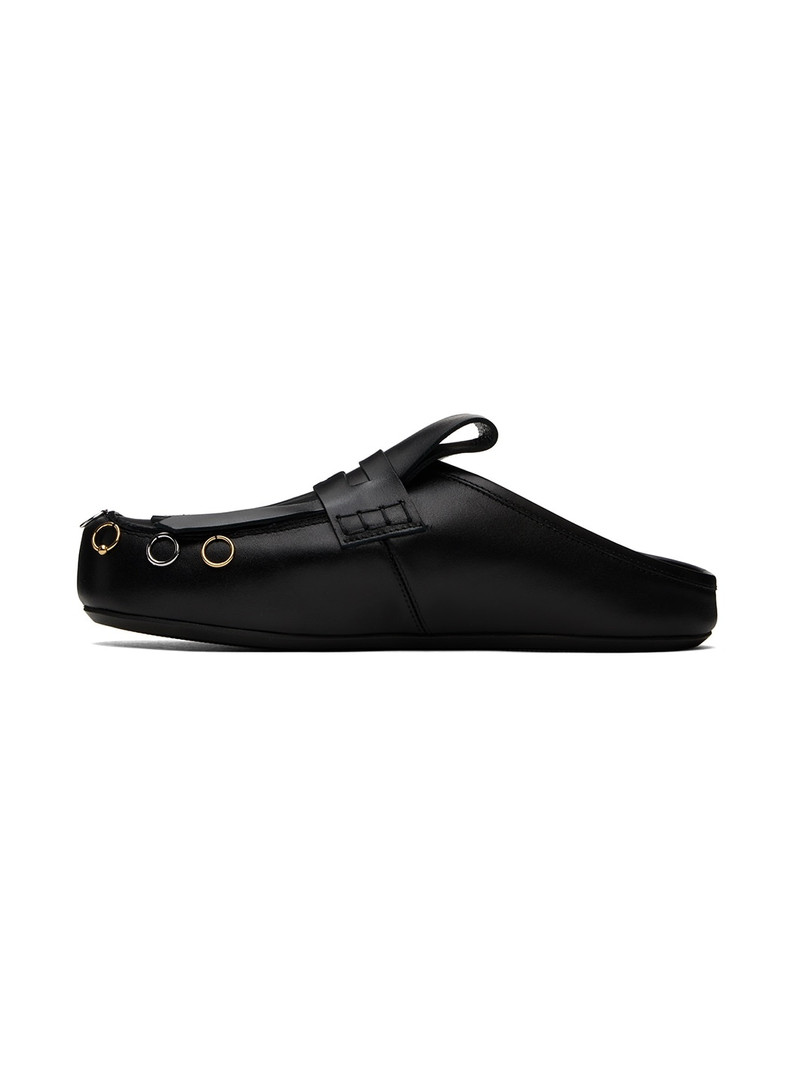 Black Sabot Slip-on Loafers 3