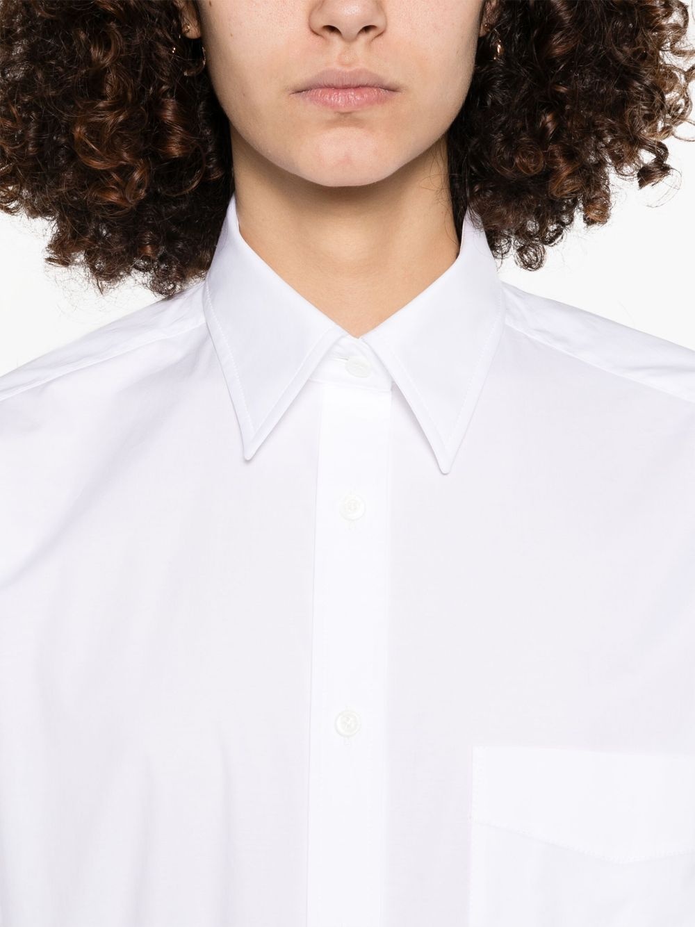 logo-embroidered shirt - 5