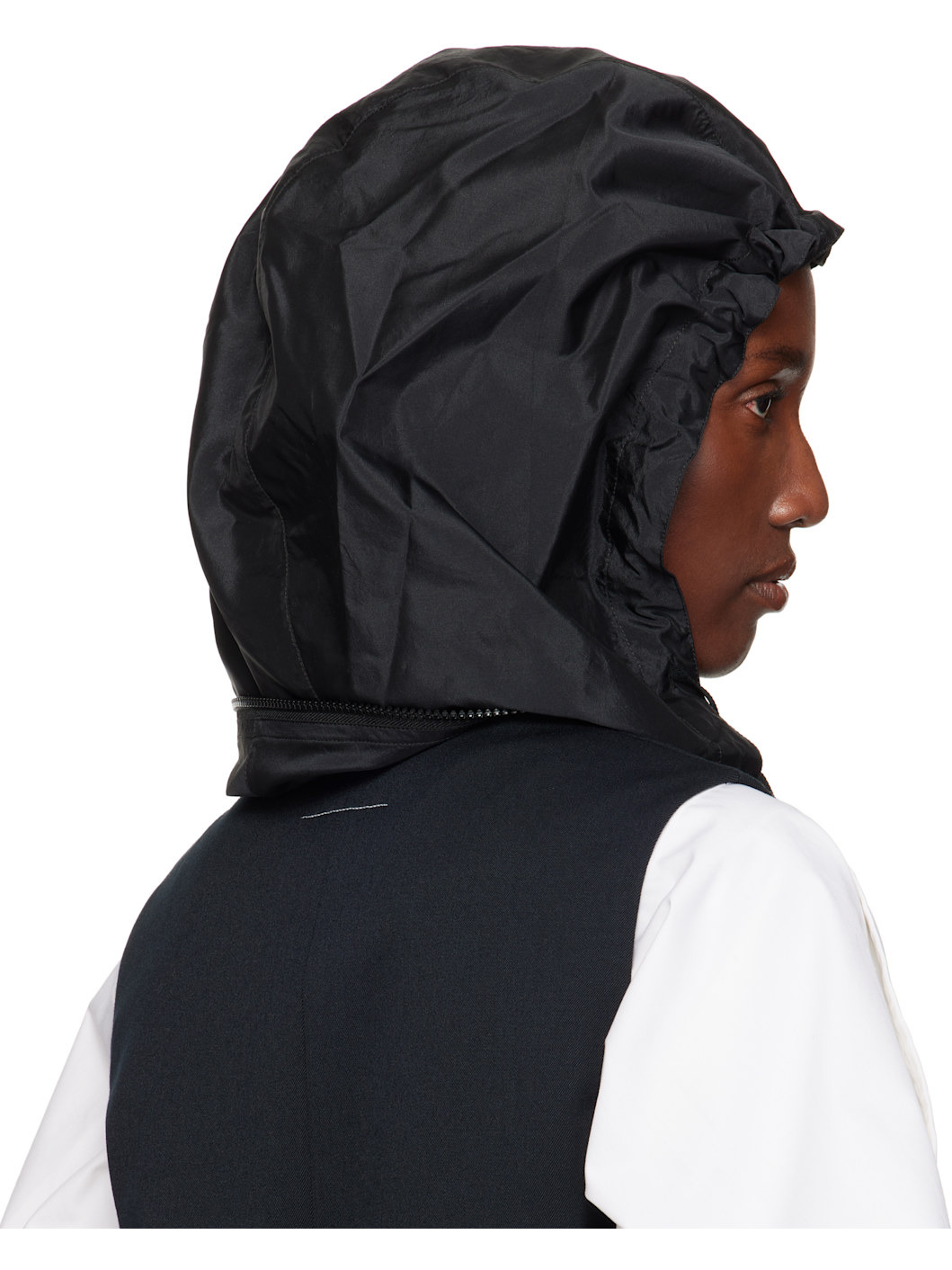Black Hooded Scarf - 3
