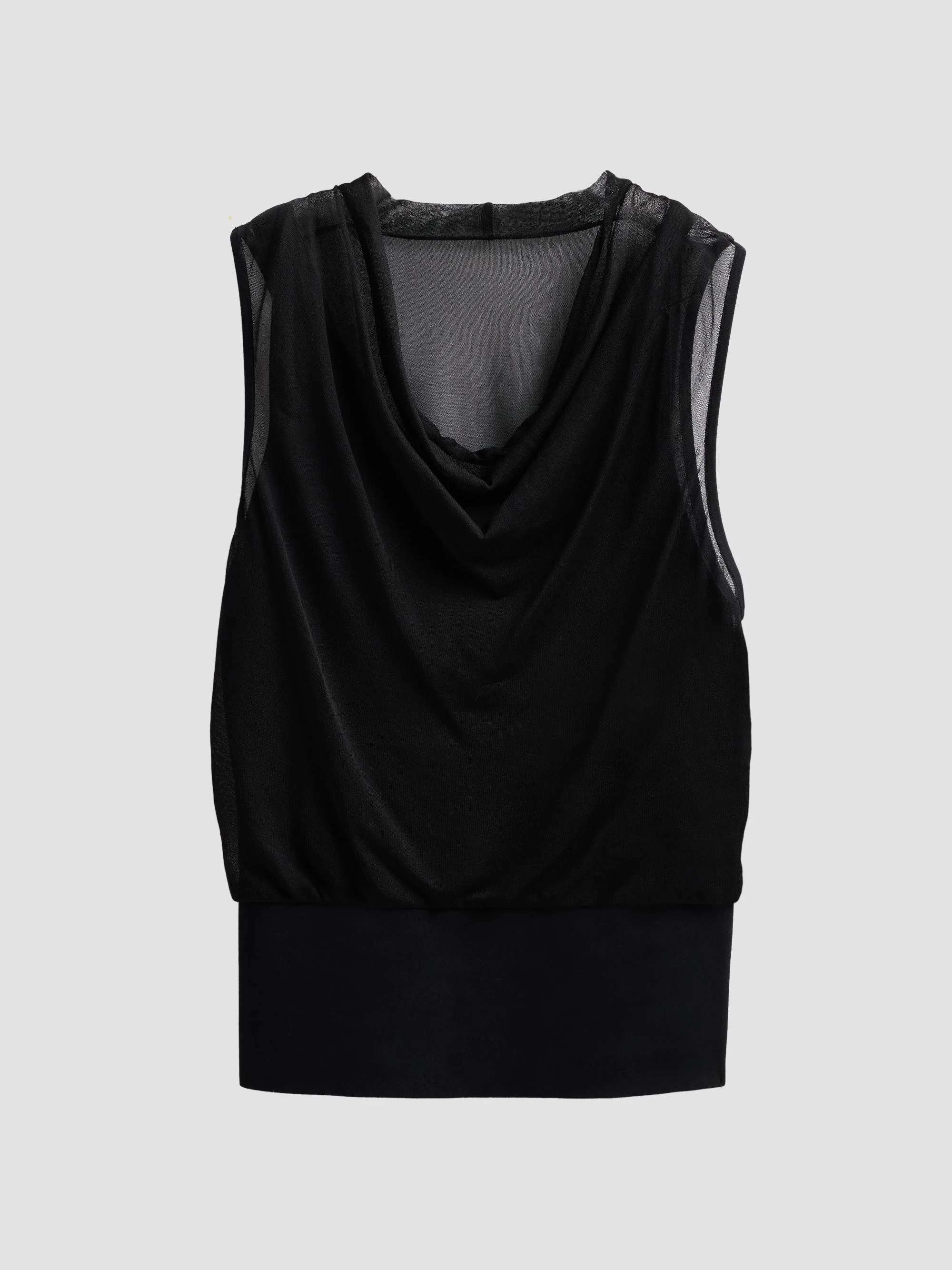 Women's Cara Cowlneck Tank - Black - 1