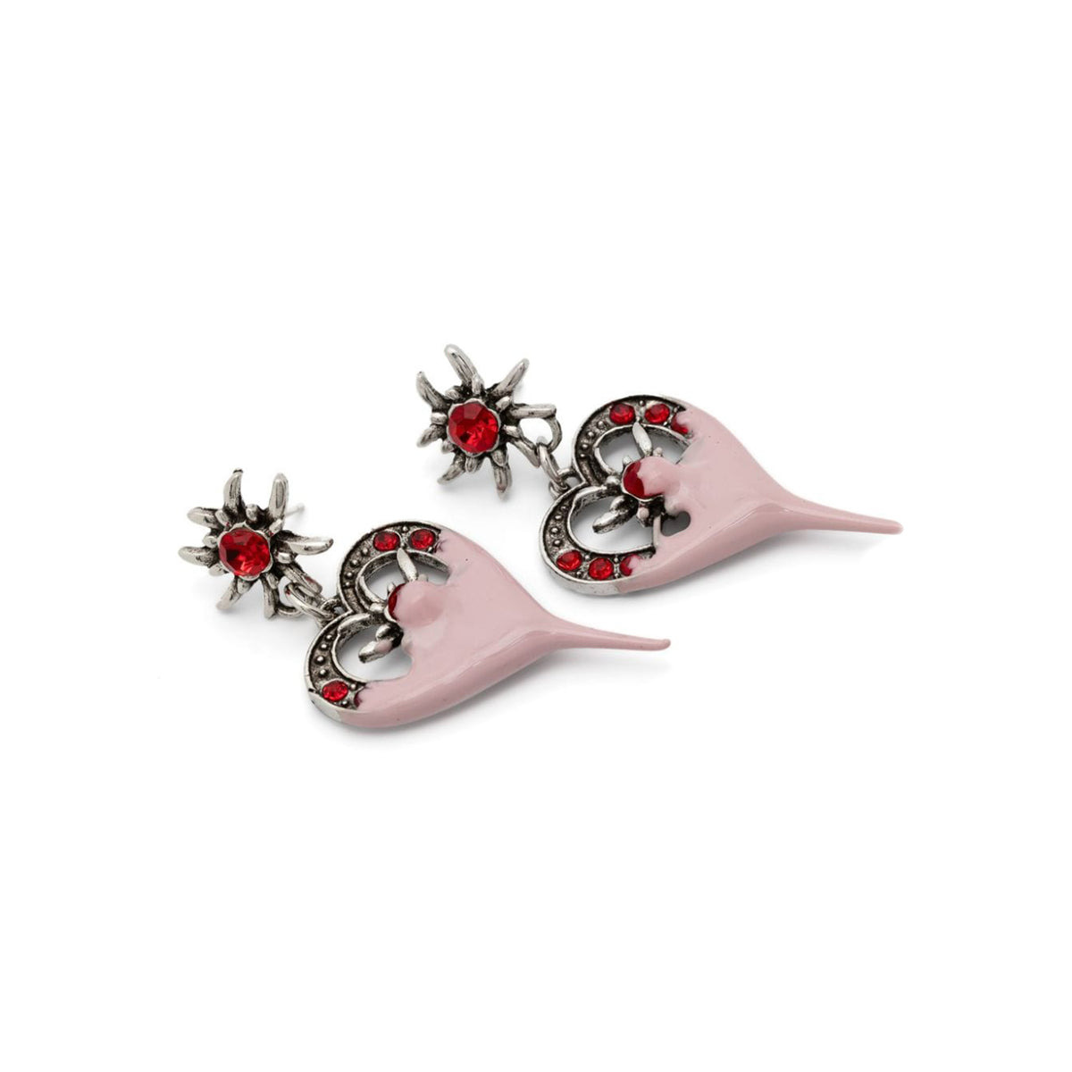 DIPPED HEART EARRING (PURPLE) - 2