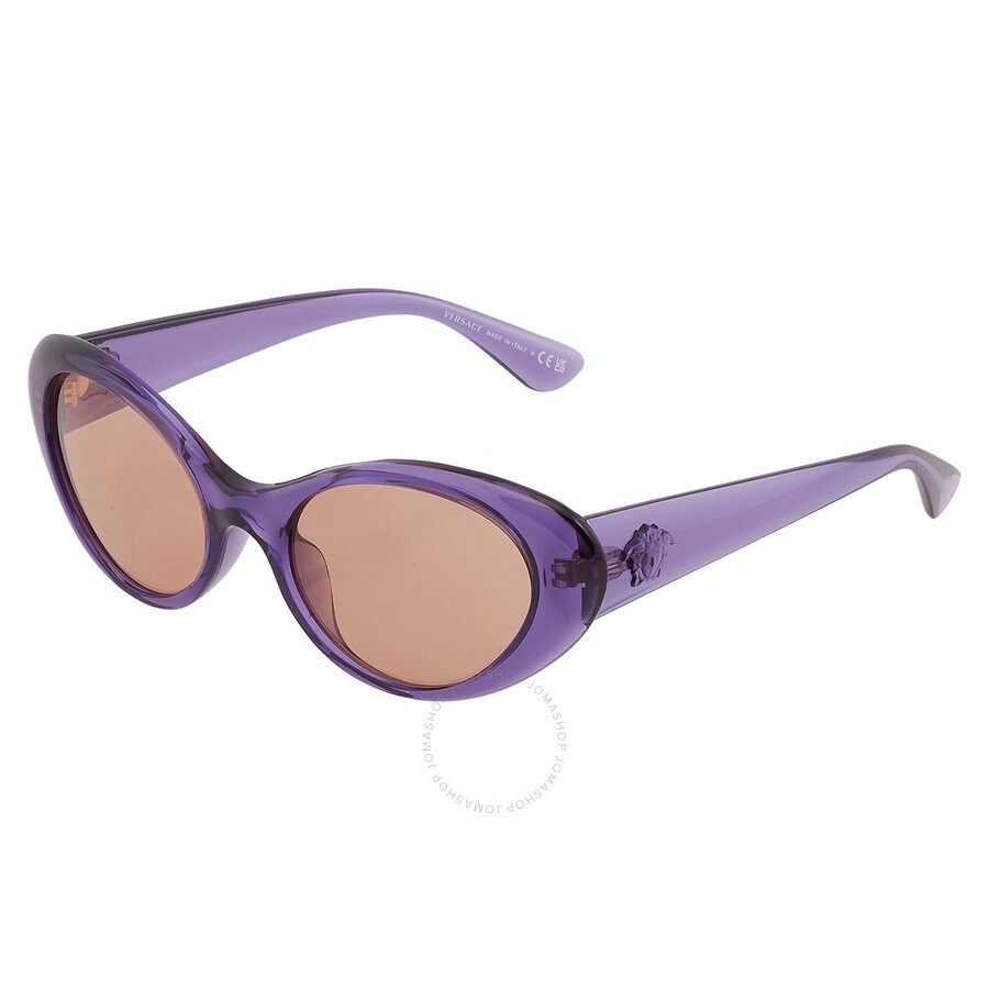 Versace Dark Brown Oval Ladies Sunglasses VE4455U 5353/3 53 - 4