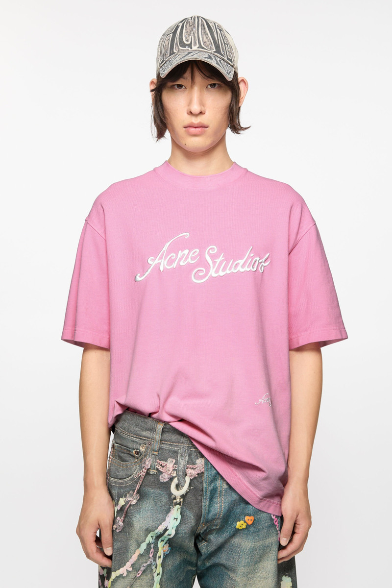 Acne Studios Logo t-shirt - Relaxed fit - Bubble Pink outlook