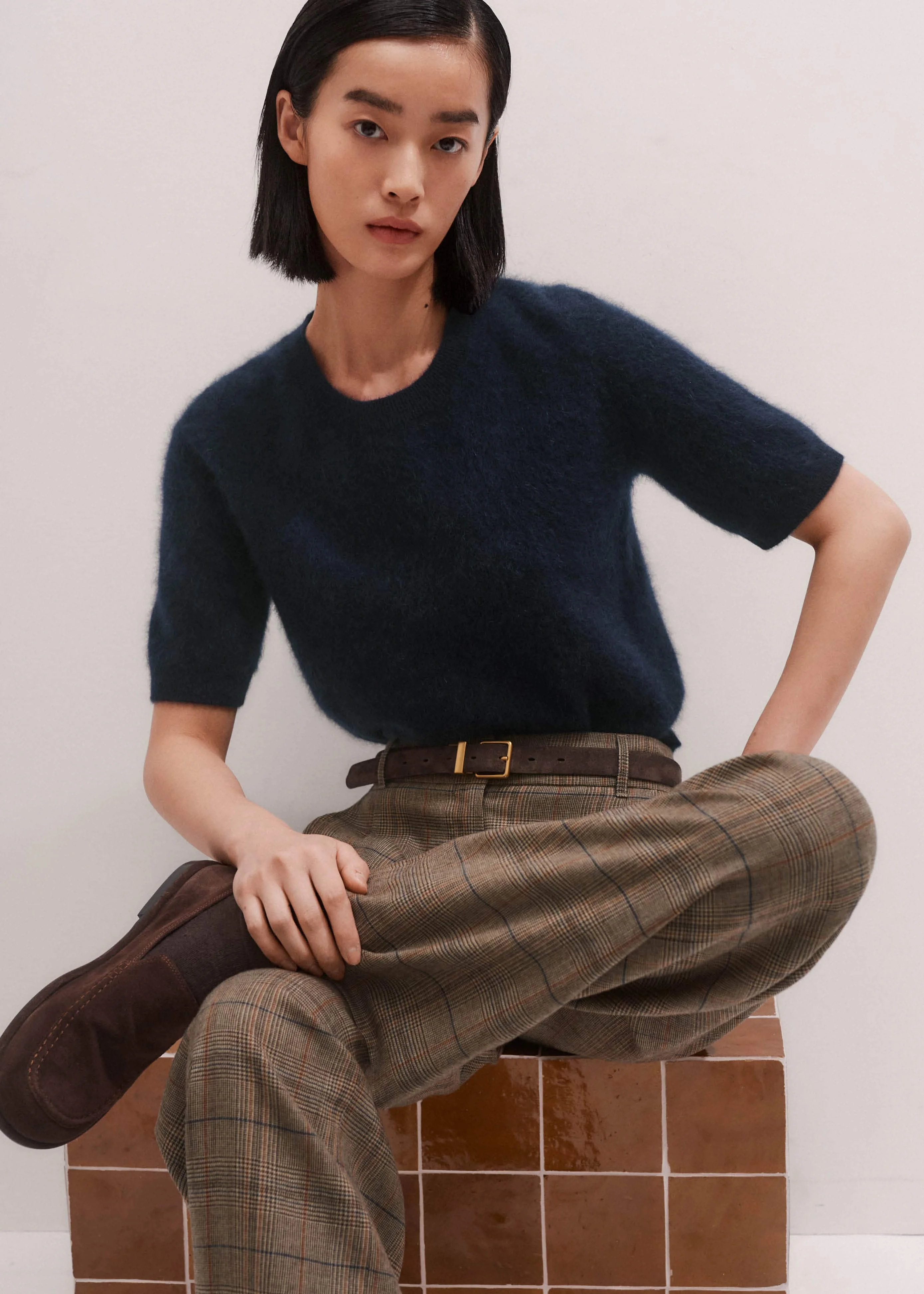 Crop Knit Tee - 1