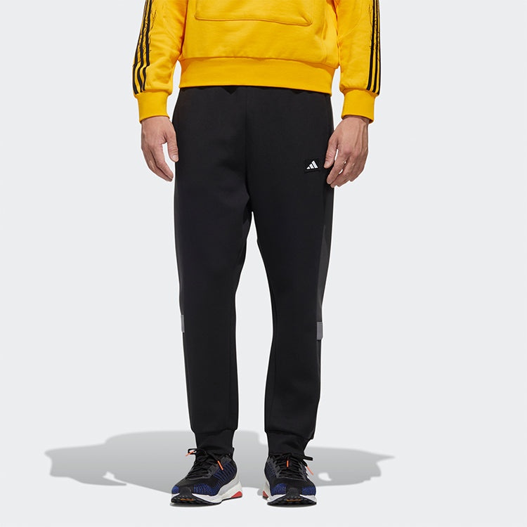 adidas Ub Pnt Dk Colorblock logo Casual Bundle Feet Sports Pants Black GM4399 - 3