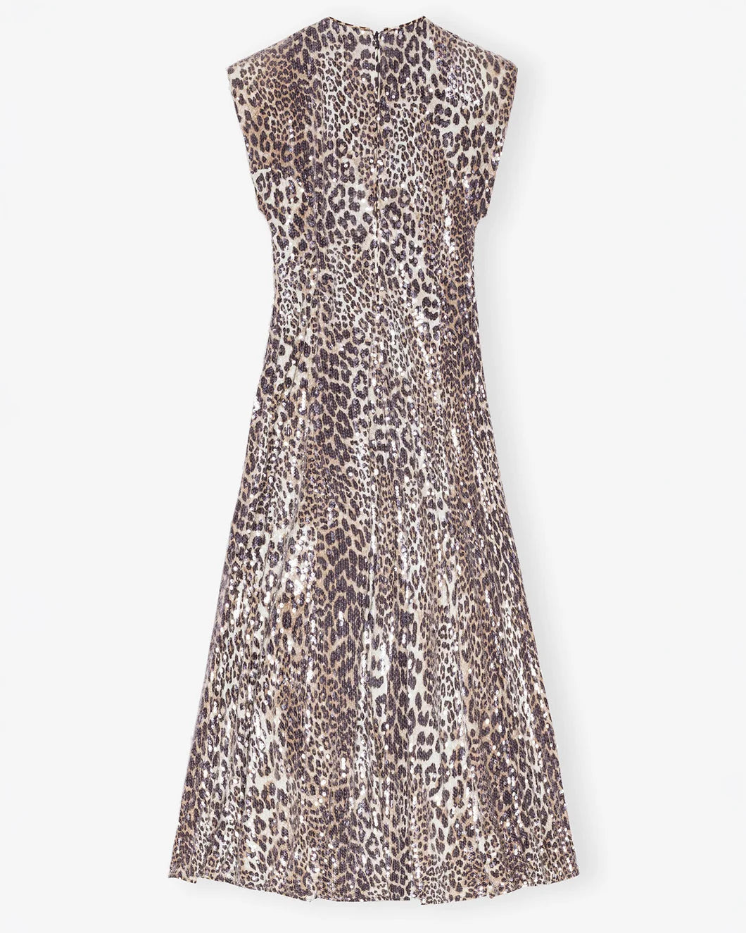 LEOPARD STRETCH SEQUINS LONG DRESS - 6