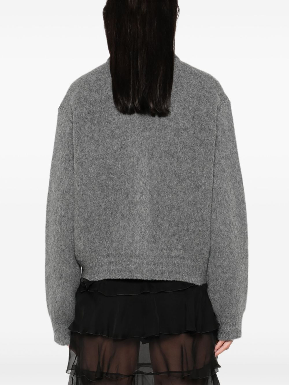button-fastening cardigan - 4