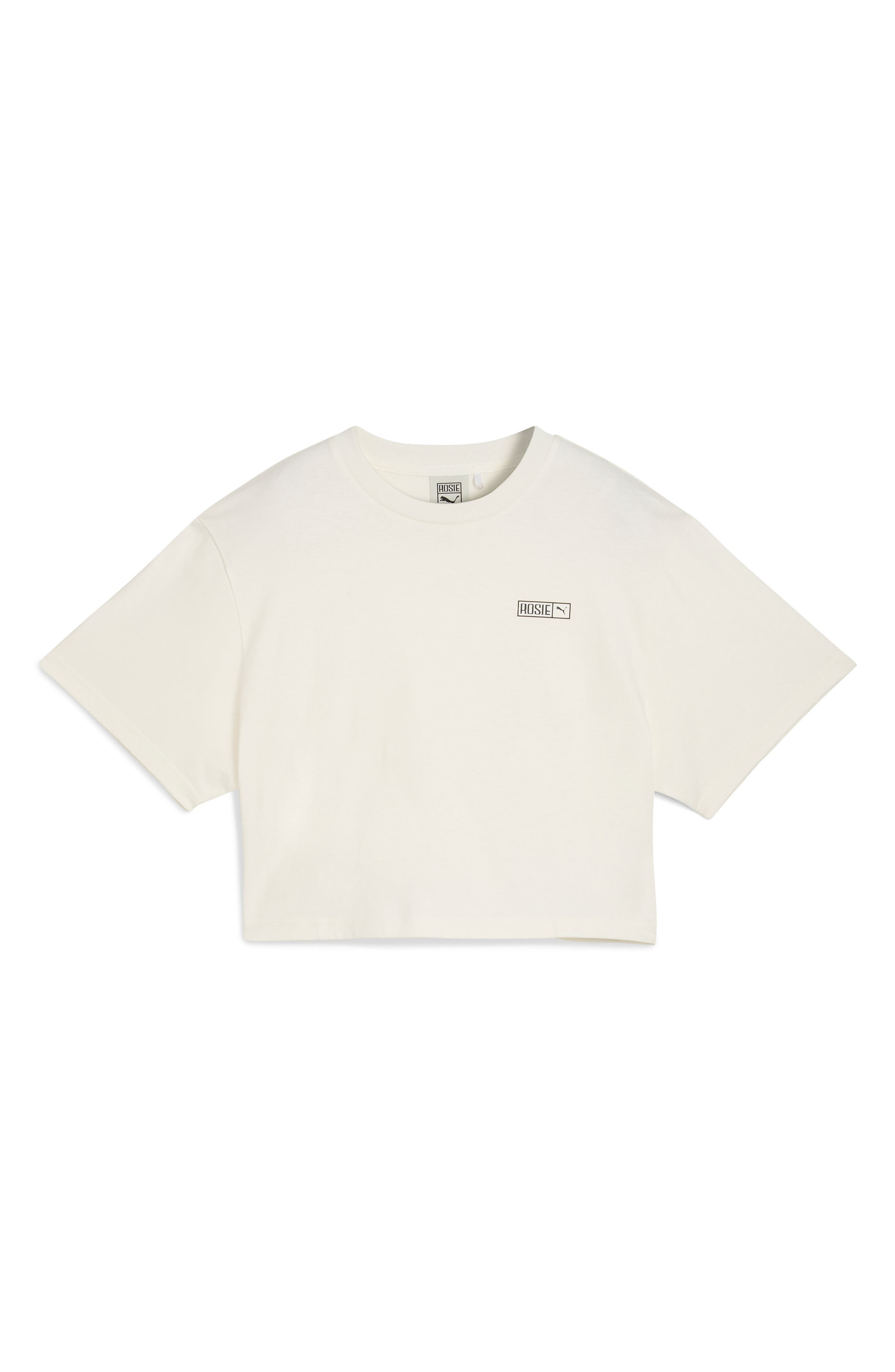 PUMA x Rosé Relaxed Fit Crop T-Shirt in Warm White at Nordstrom - 4