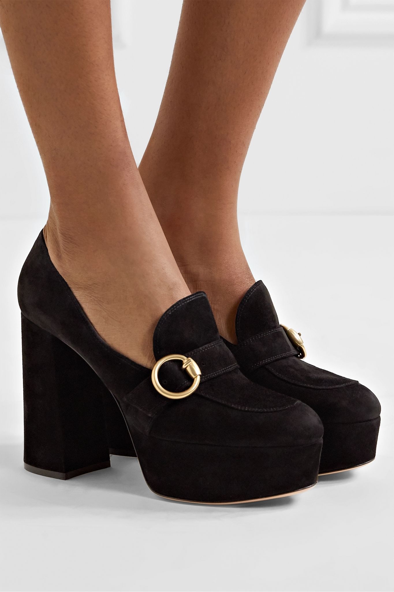 110 suede platform pumps - 2