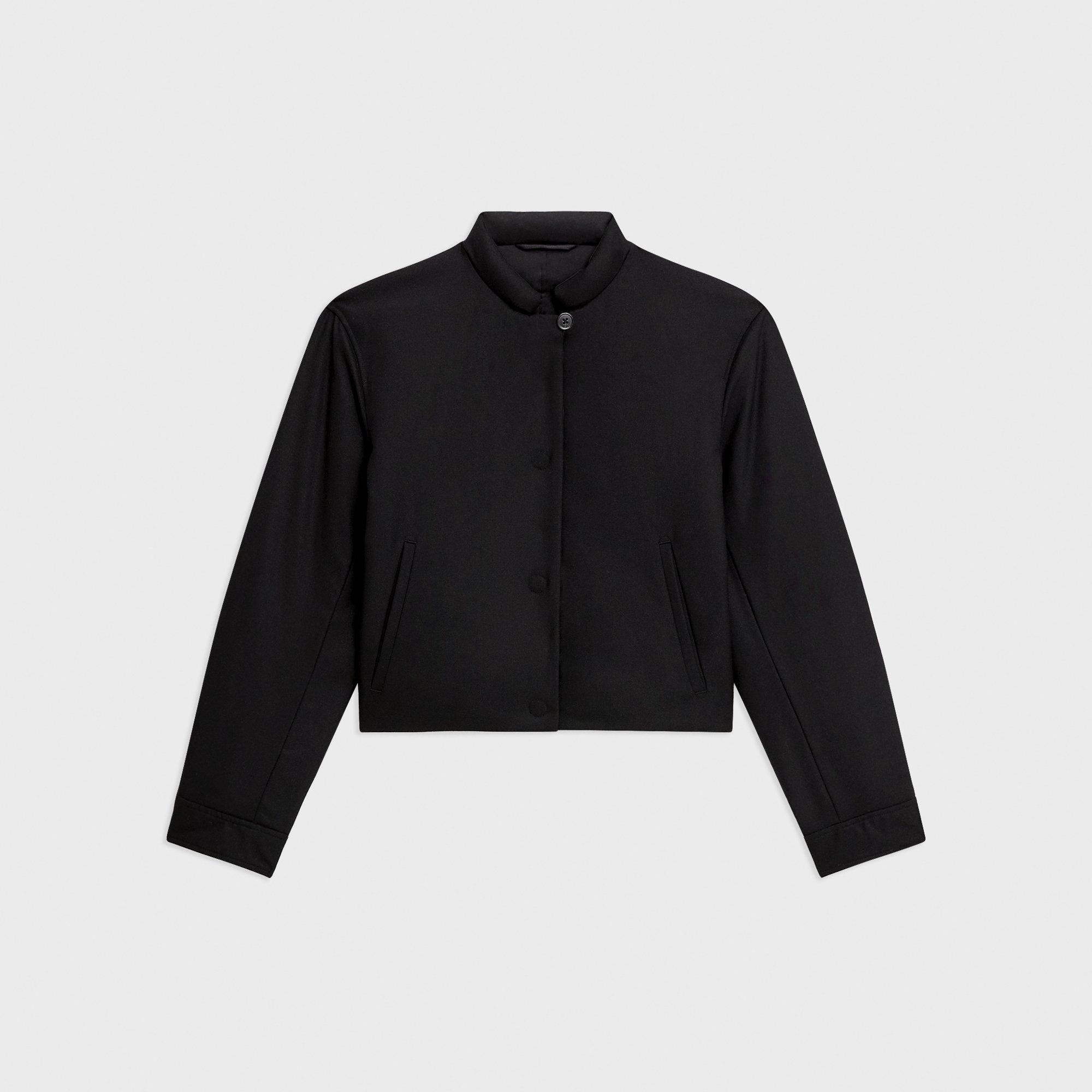 Cropped Jacket in Stretch Flannel - 1